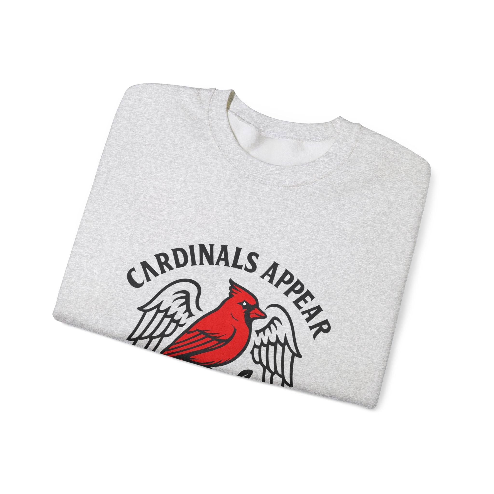 Cardinal Memorial Sweatshirt, Cardinals Appear When Angels Are Near, Sympathy Gift Loss of Loved One, Remembrance Comfort Shirt