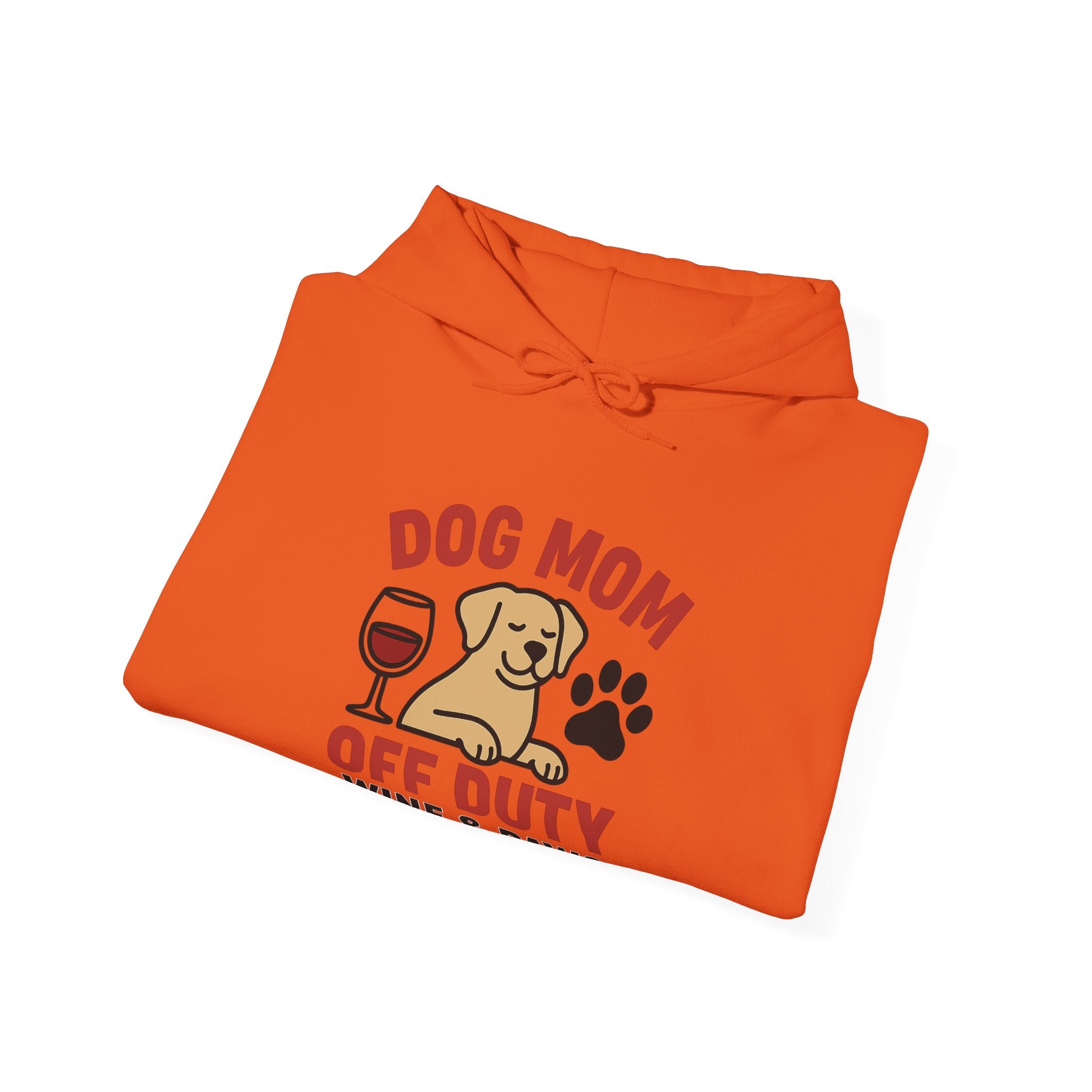 Dog Mom Off Duty Hoodie, Wine & Paws Sweatshirt, Funny Dog Lover Gift, Pet Mom Clothing, Dog Mama Hoodie, Dog Owner Gift