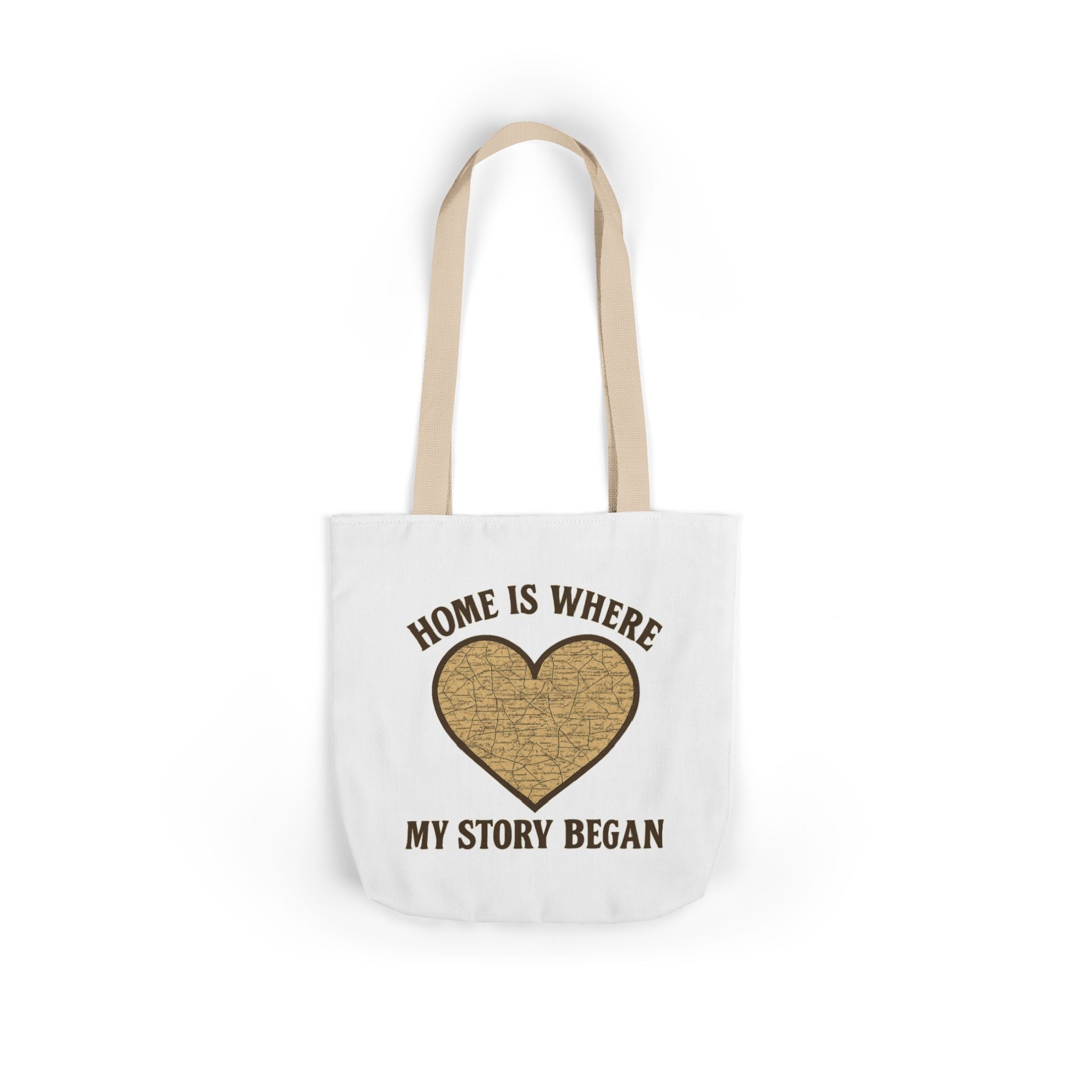 Home Is Where My Story Began Tote Bag Vintage Map Hometown Gift Moving Away Graduation Nostalgia Roots Pride Canvas Bag
