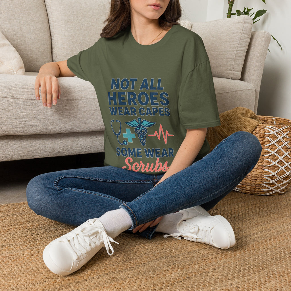 Not All Heroes Wear Capes Some Wear Scrubs Nurse Shirt, Nurse Appreciation Week Gift, Nurse Thank You Tee, Medical Worker Hero