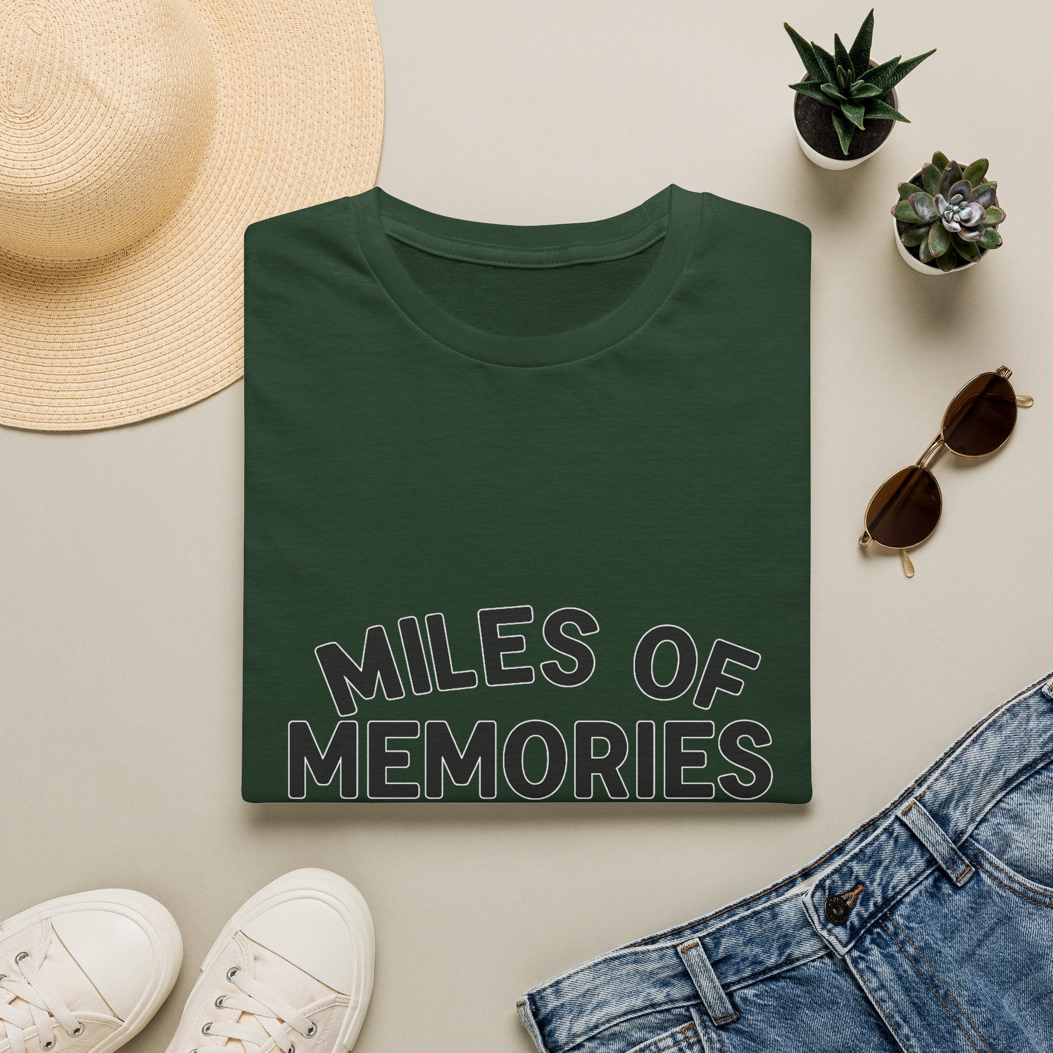 Personalized Anniversary Shirt for Couples | Miles of Memories Custom Odometer Tee | Romantic Travel Gift with Coordinates & Names