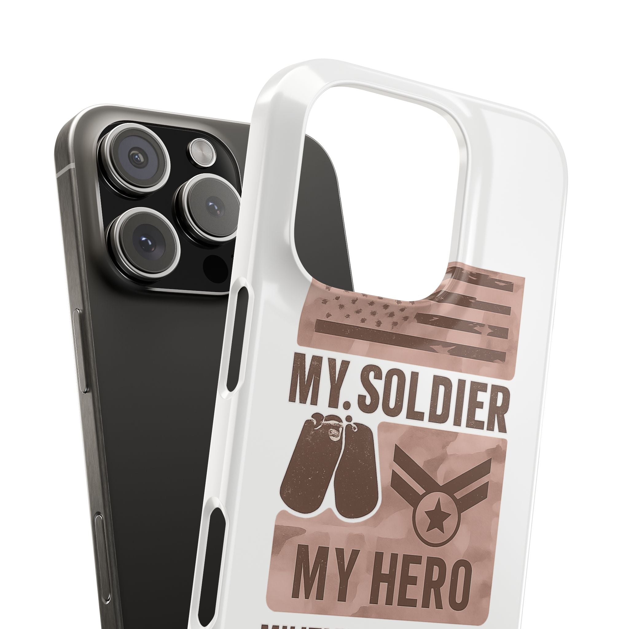 Military Girlfriend Phone Case Rose Gold Camouflage My Soldier My Hero Gift for Army Navy Air Force Girlfriend