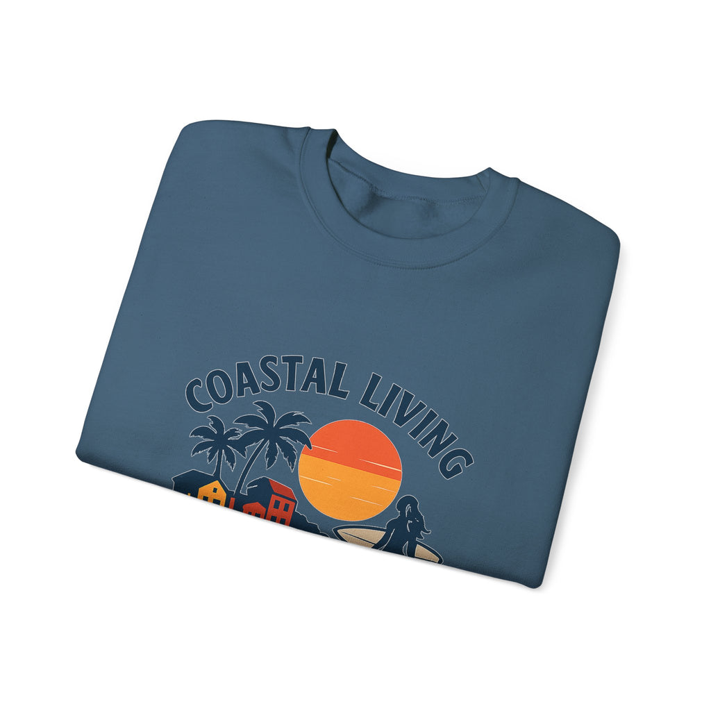 Beach Town Sunset Sweatshirt Coastal Living Salt Air Sun-Kissed Hair Ocean Vibes Vacation Gift Nautical Crewneck Surfer Beach Lover