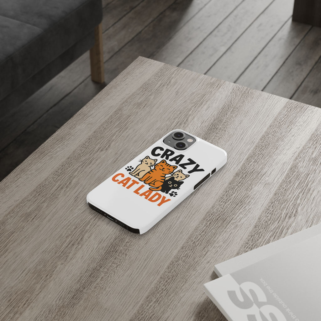Crazy Cat Lady Phone Case, Funny Cat Lover Gift, Cat Mom Phone Case, Cat Lady Birthday Gift, Cute Cat Phone Case for Women
