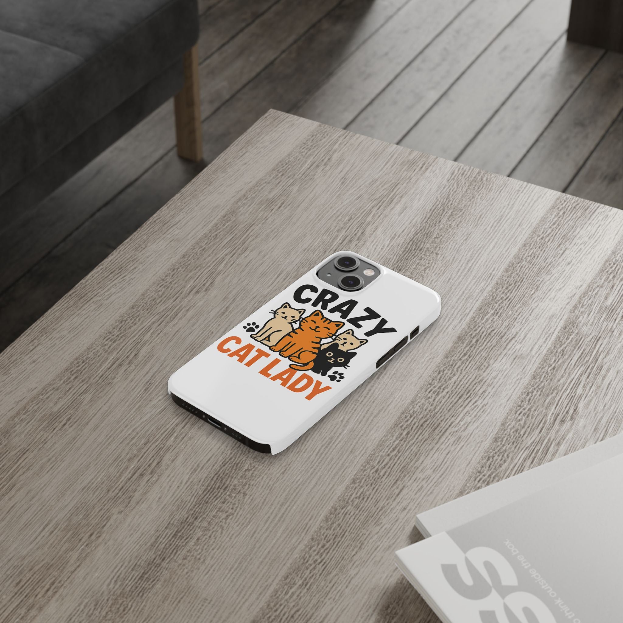 Crazy Cat Lady Phone Case, Funny Cat Lover Gift, Cat Mom Phone Case, Cat Lady Birthday Gift, Cute Cat Phone Case for Women