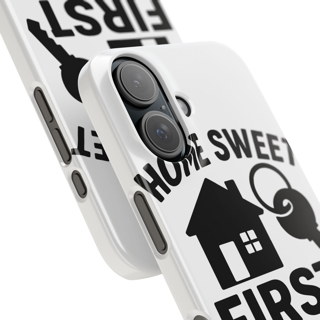 First Home Phone Case New Homeowner Gift Housewarming Present House Keys Milestone Typography Home Sweet First Home Decor