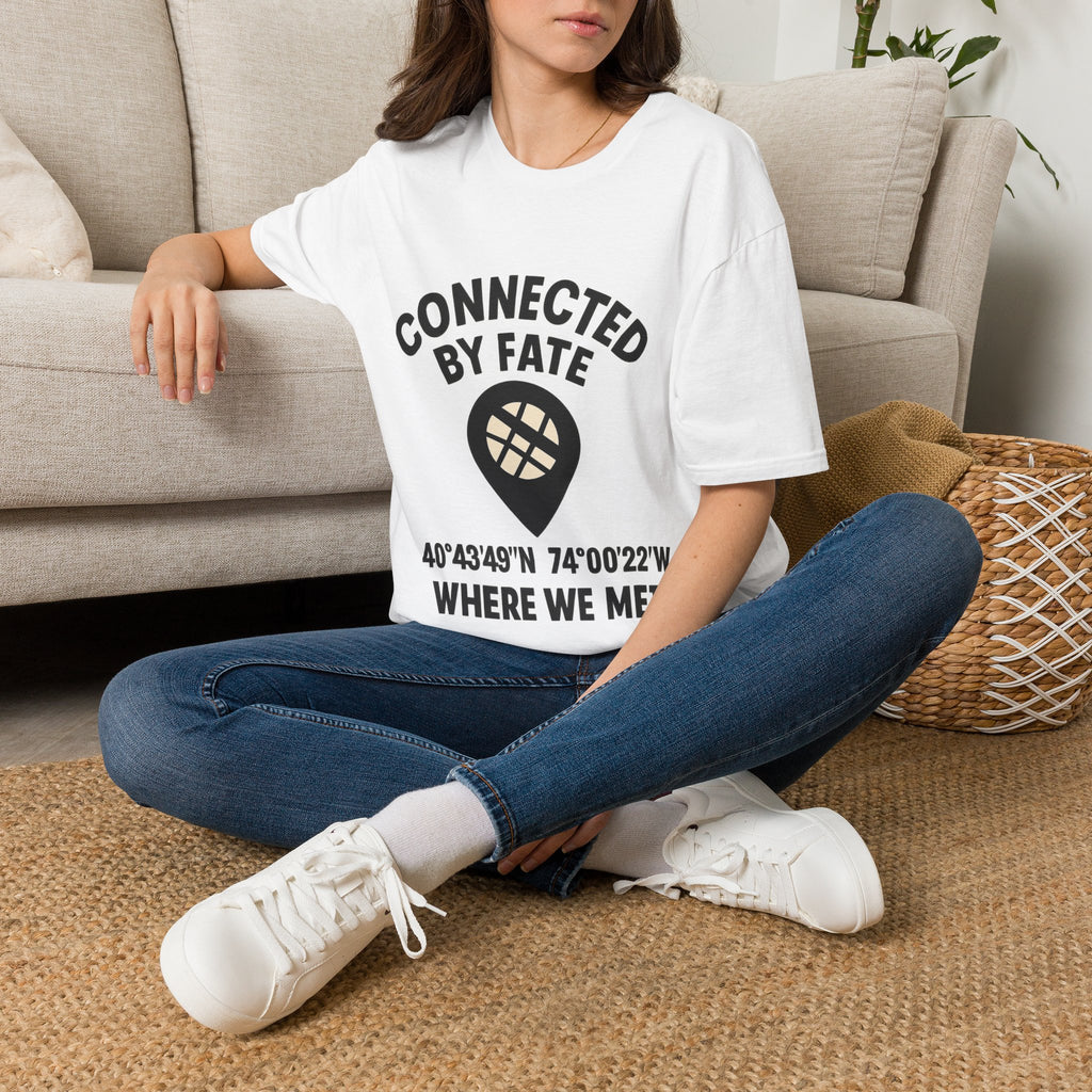 Best Friend Coordinates Shirt | Matching BFF Tees Where We Met | Friendship Day Gift | Connected By Fate | Personalized Location
