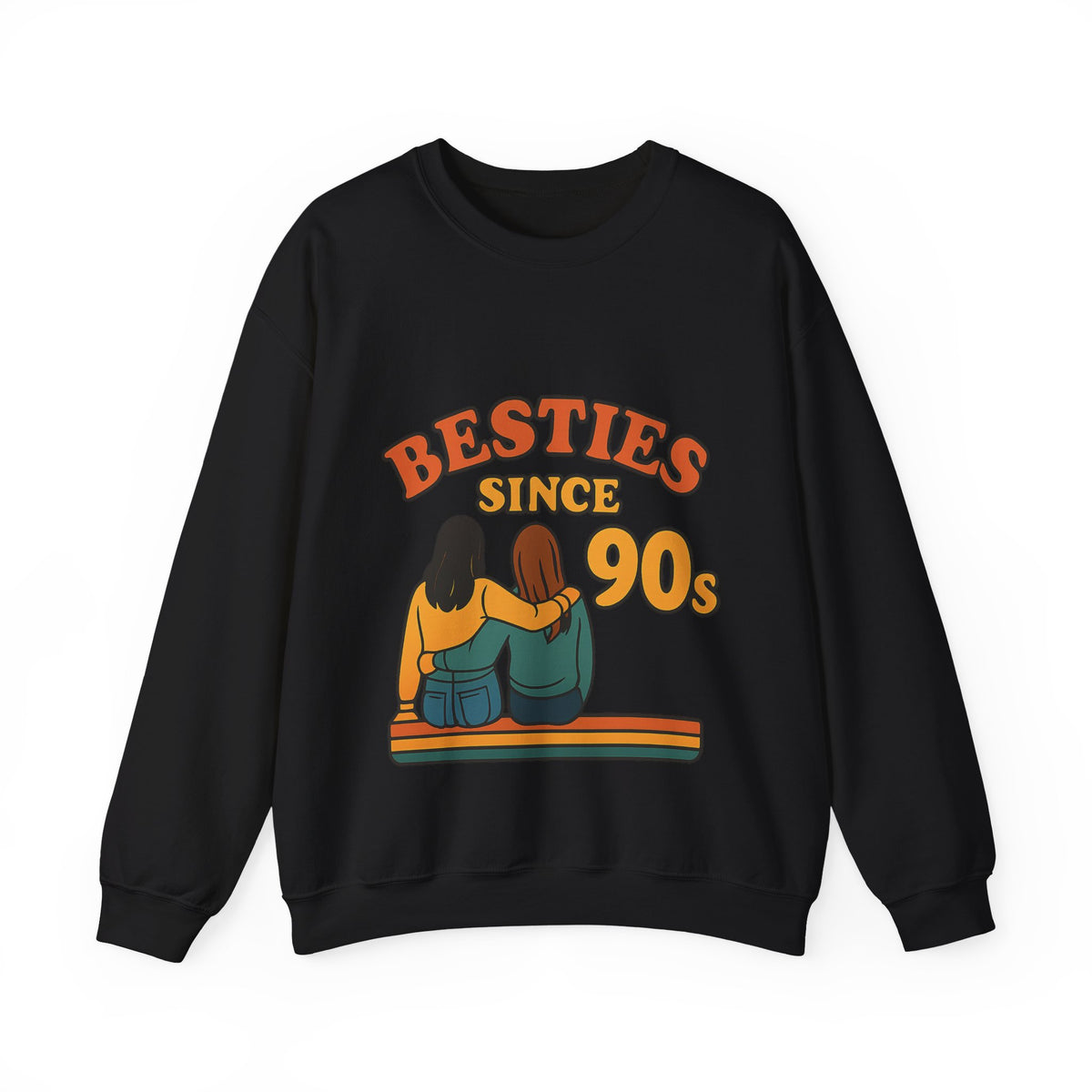 Besties Since Retro Years Sweatshirt 90s Nostalgia Best Friend Gift Friendship Anniversary Vintage Aesthetic Crewneck