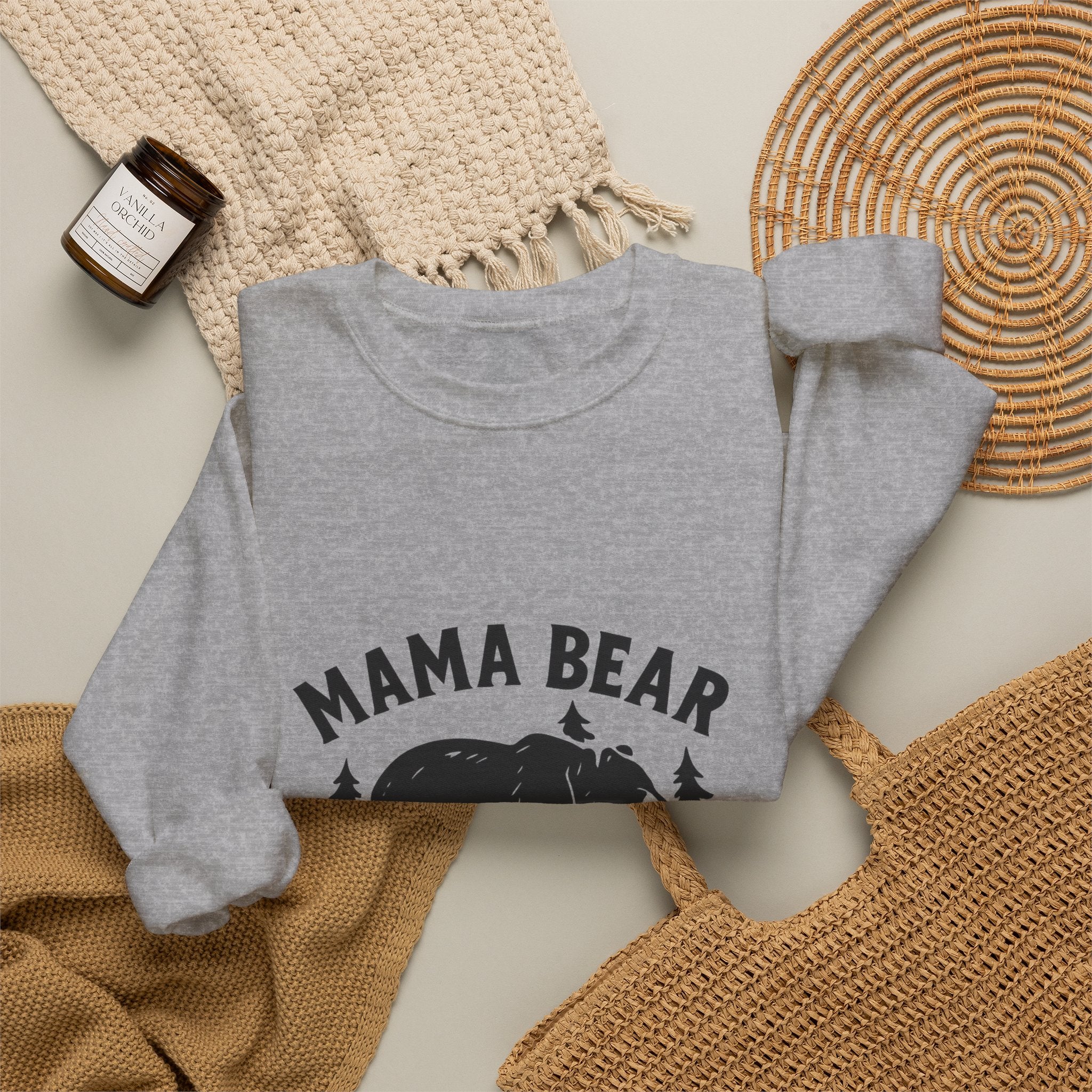 Mama Bear Sweatshirt with Cubs Birth Years, Mother's Day Gift for Mom, Woodland Mom Shirt, Gift from Kids, Mommy and Me Crewneck