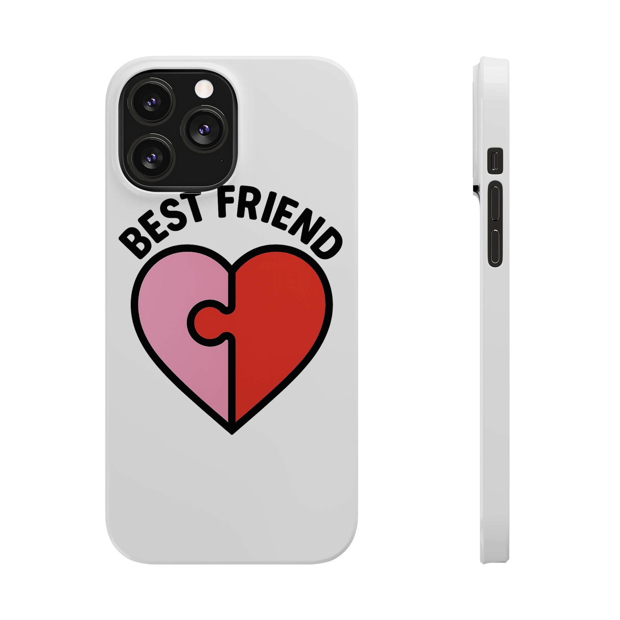 Best Friend Phone Case Set Puzzle Heart Matching BFF Gifts for Besties Friendship Phone Cases Cute Teen Gift for Her