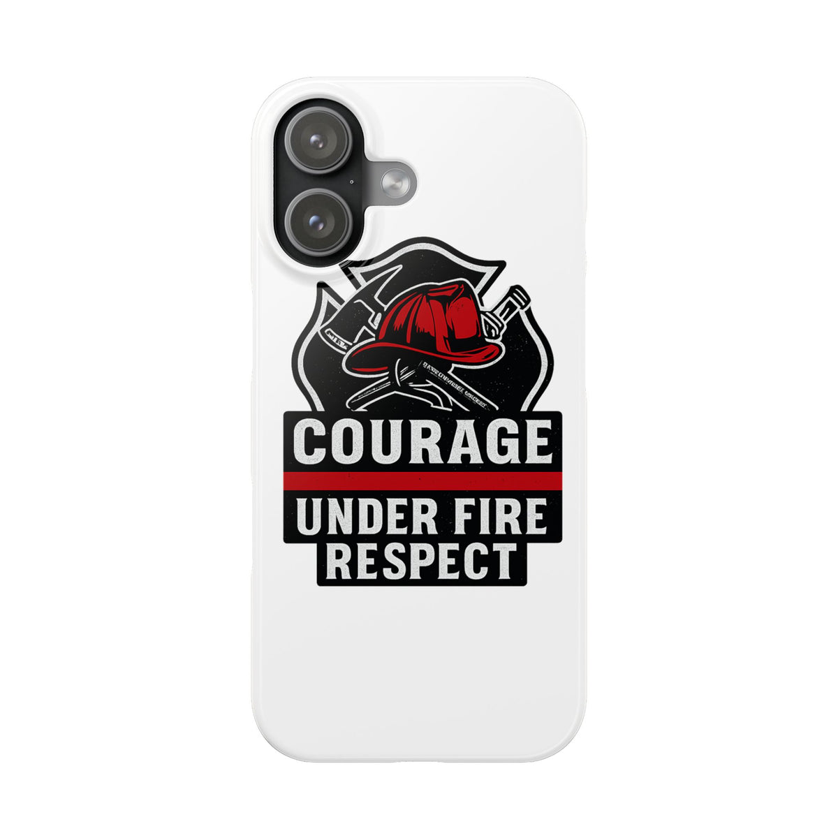 Firefighter Phone Case Courage Under Fire Respect First Responder Gift Thin Red Line Maltese Cross Fire Helmet Hero Support