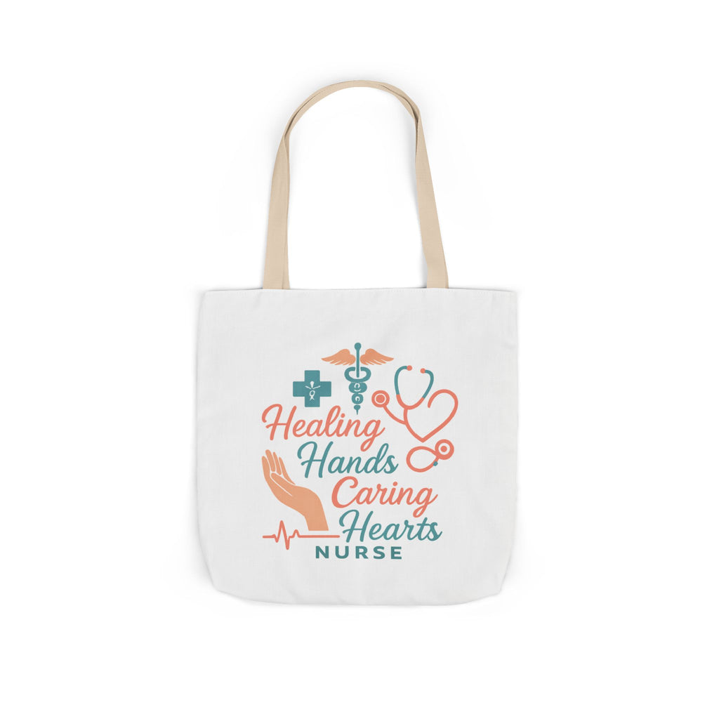 Nurse Appreciation Tote Bag Gift, Healing Hands Caring Hearts, Nurse Week Gift, Medical Tote Bag, RN Gift, Healthcare Worker