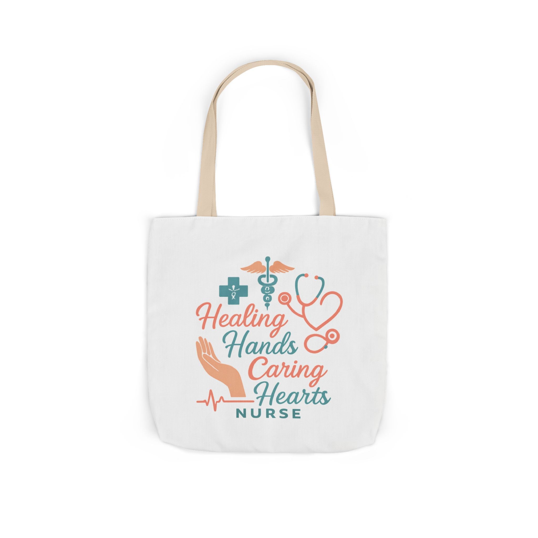 Nurse Appreciation Tote Bag Gift, Healing Hands Caring Hearts, Nurse Week Gift, Medical Tote Bag, RN Gift, Healthcare Worker