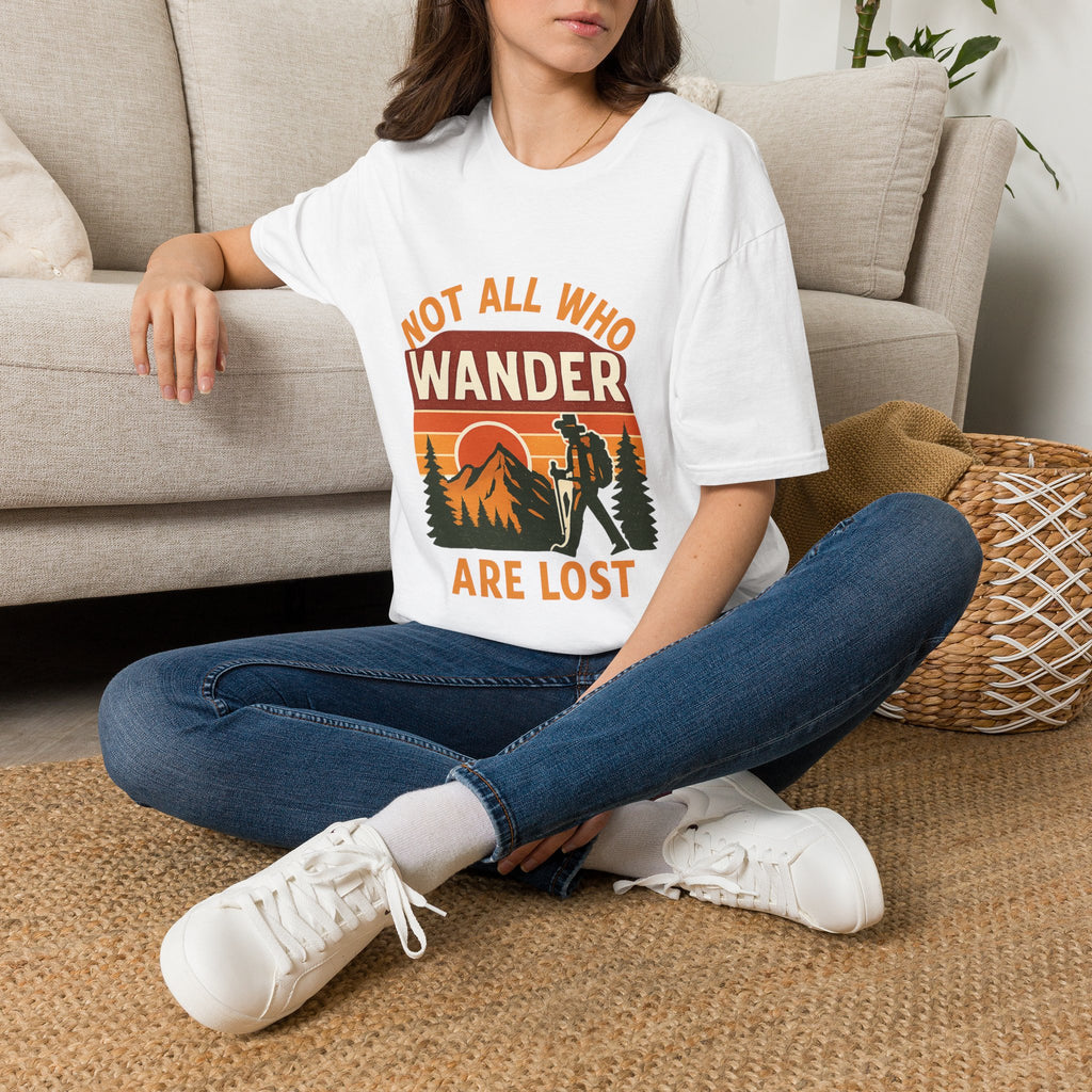 Not All Who Wander Are Lost Shirt Mountain Tee Adventure Hiking Gift Wanderlust Travel Bohemian Vintage Tshirt Free Spirit Outdoor