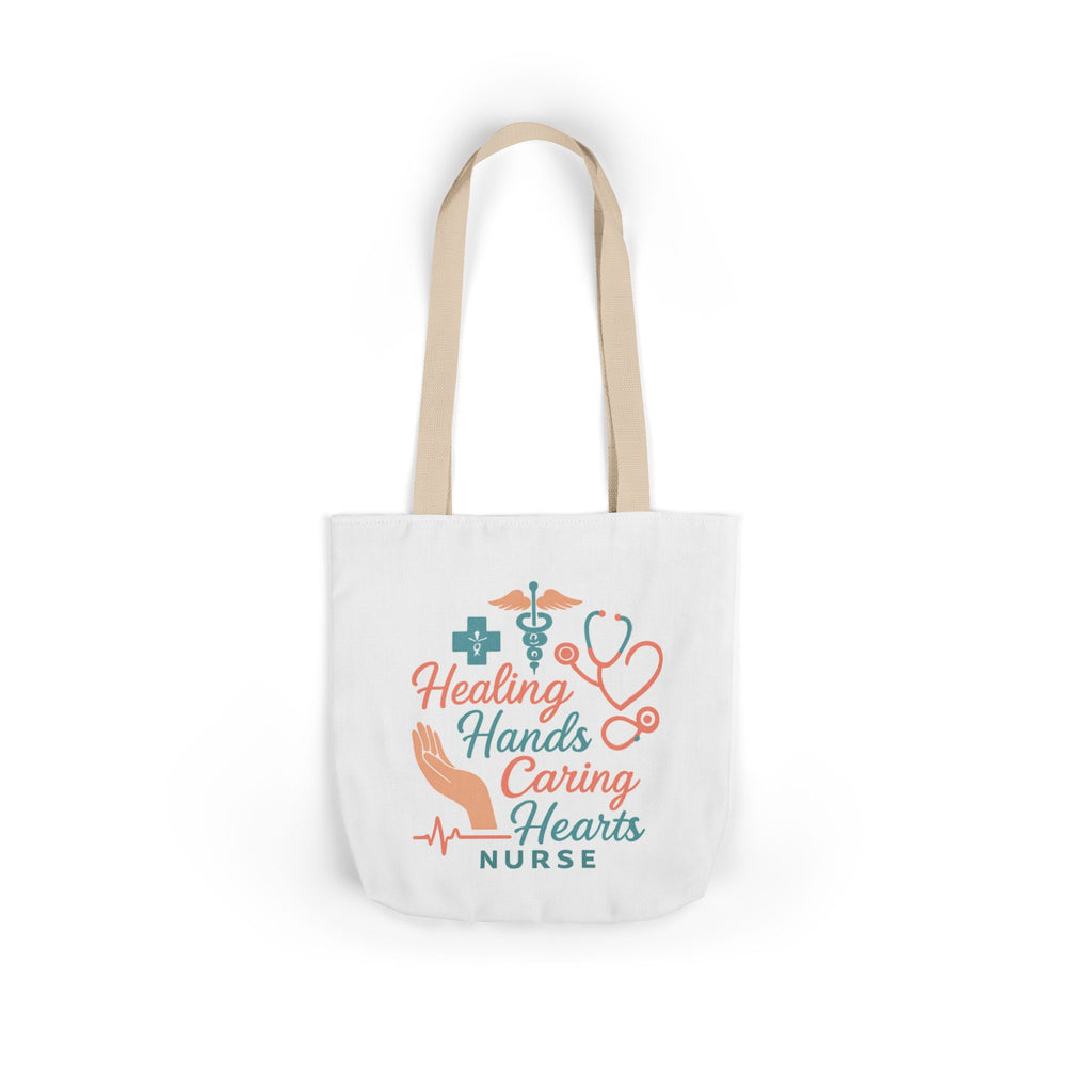 Nurse Appreciation Tote Bag Gift, Healing Hands Caring Hearts, Nurse Week Gift, Medical Tote Bag, RN Gift, Healthcare Worker