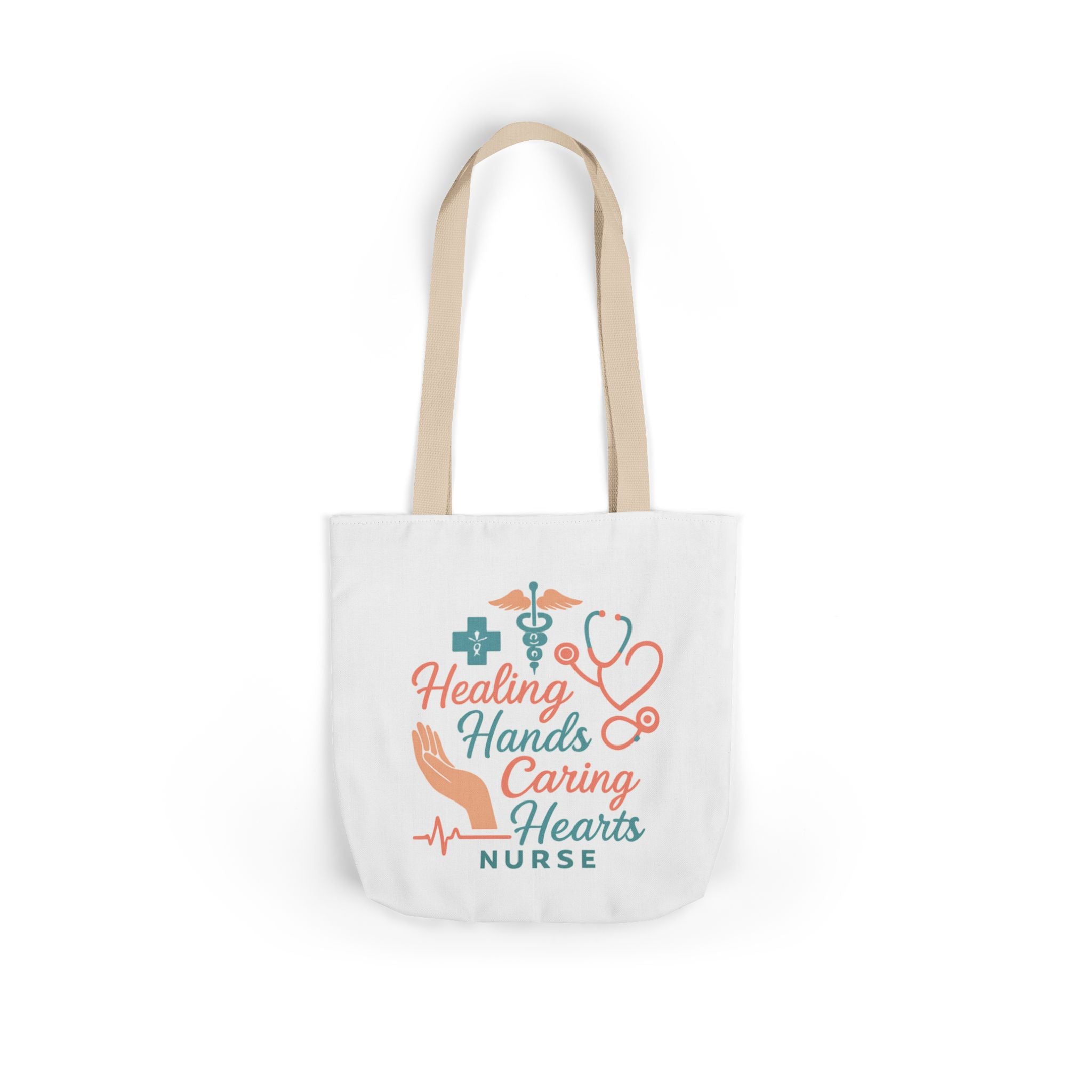 Nurse Appreciation Tote Bag Gift, Healing Hands Caring Hearts, Nurse Week Gift, Medical Tote Bag, RN Gift, Healthcare Worker