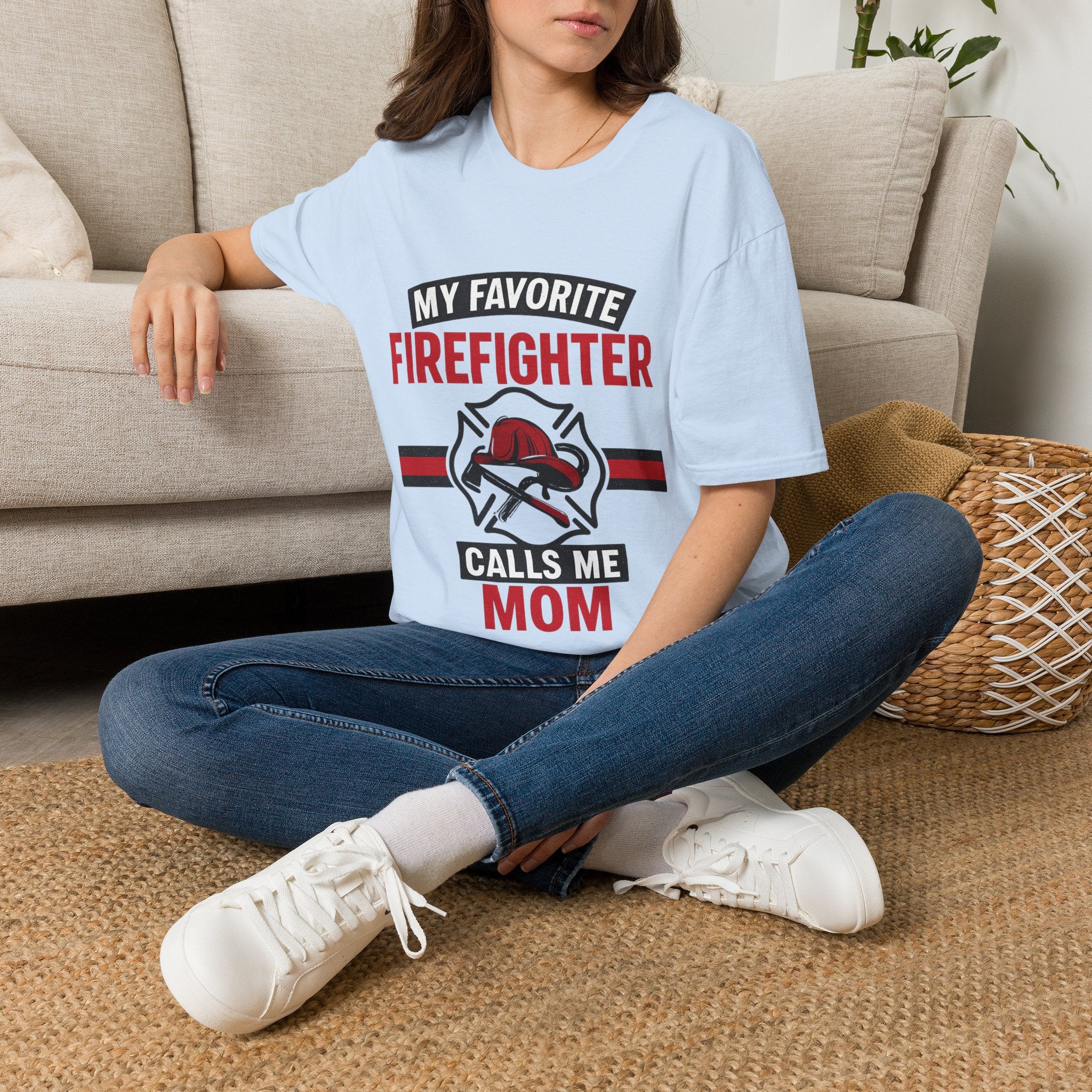 My Favorite Firefighter Calls Me Mom Shirt, Firefighter Mom Gift, Mother's Day Shirt, Proud Fire Mom Tee, Fireman Mom T-Shirt