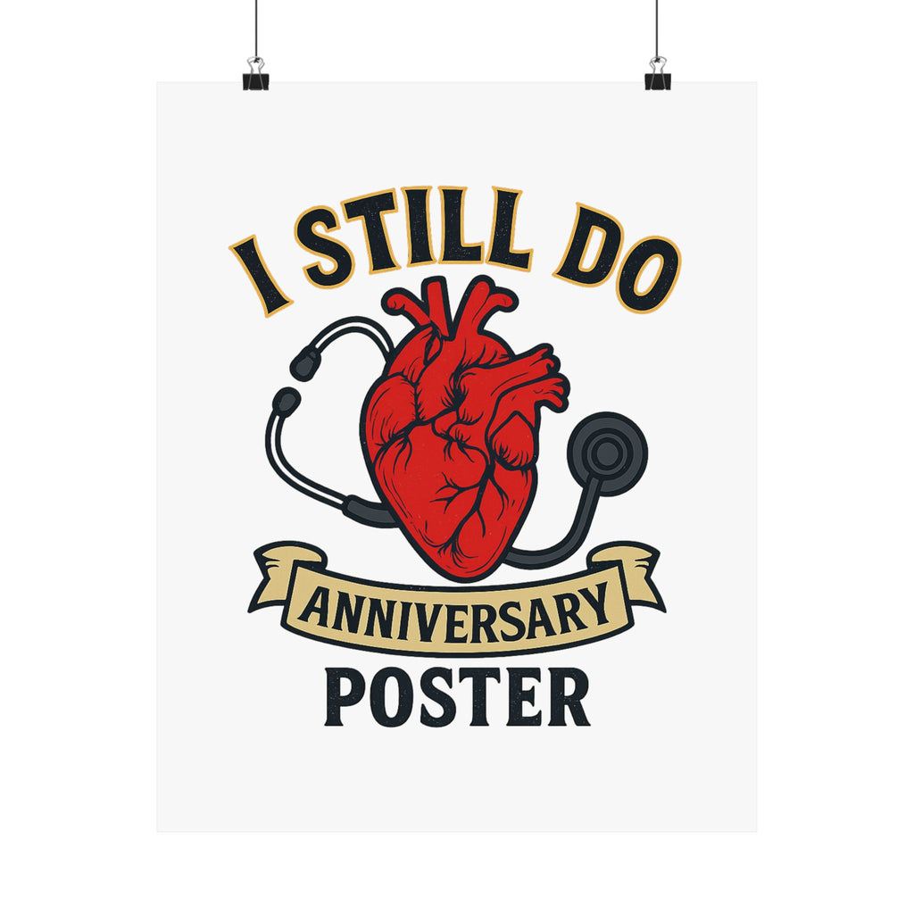 I Still Do Anniversary Poster Medical Nurse Doctor Gift, Healthcare Couples Wall Art, Vintage Heart Wedding Print, Nurses Week Gift