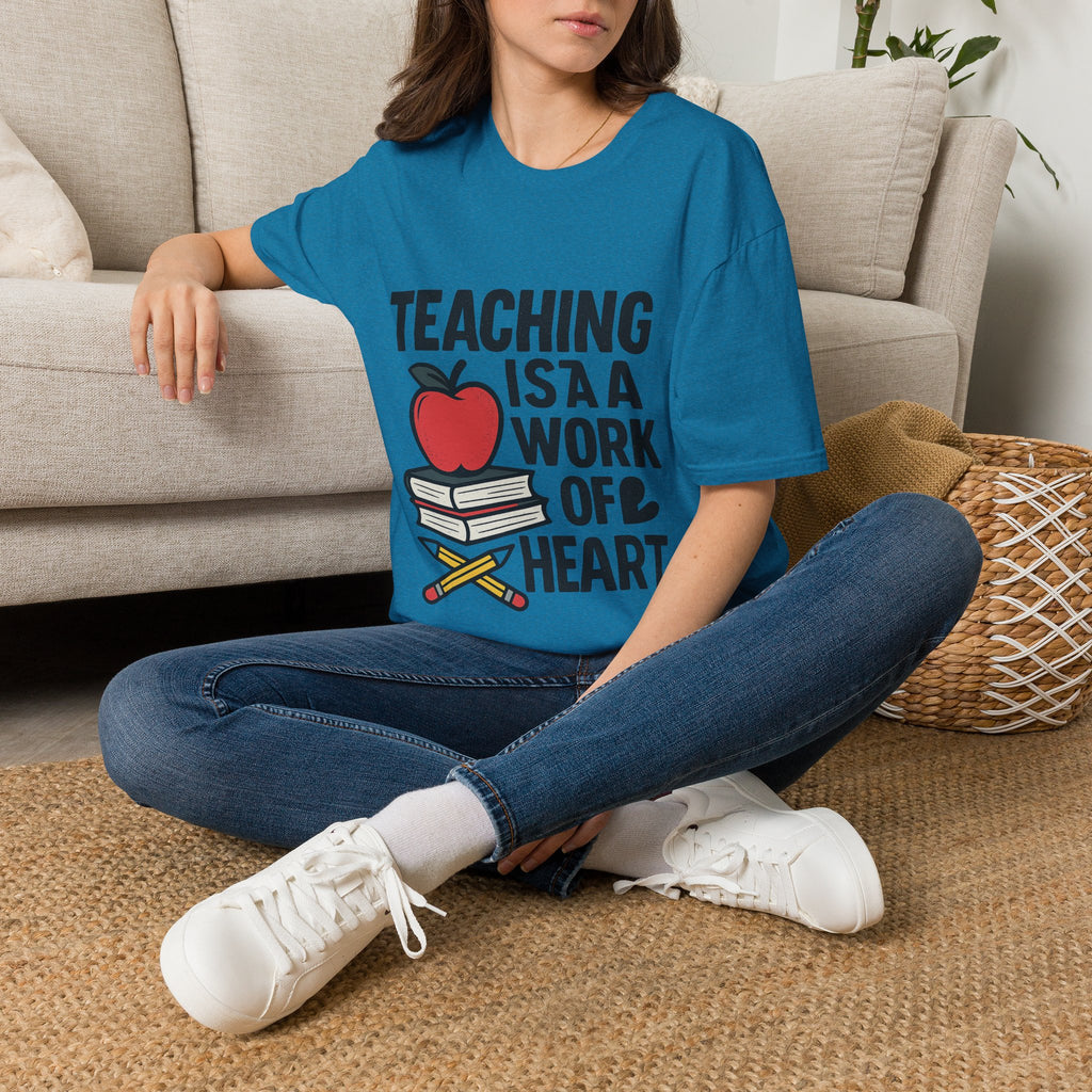 Teacher Appreciation Shirt, Teaching is a Work of Heart Tshirt, Teacher Gift, Educator Shirt, Teacher Week Gift, Apple Pencil Tee