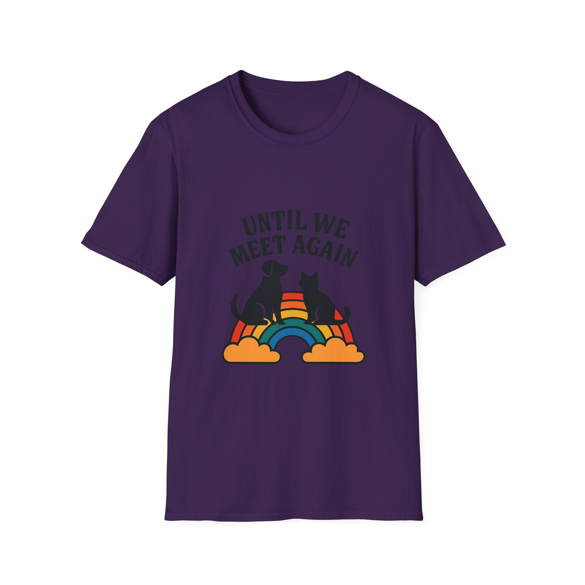 Rainbow Bridge Pet Memorial Shirt, Until We Meet Again Dog Cat Loss Gift, Pet Remembrance Tee, Sympathy Gift for Pet Loss Grief