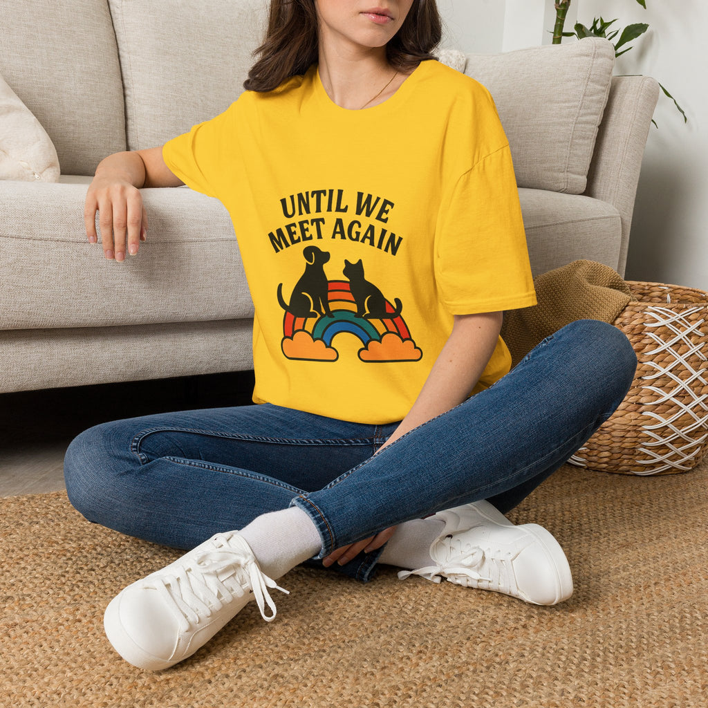 Rainbow Bridge Pet Memorial Shirt, Until We Meet Again Dog Cat Loss Gift, Pet Remembrance Tee, Sympathy Gift for Pet Loss Grief