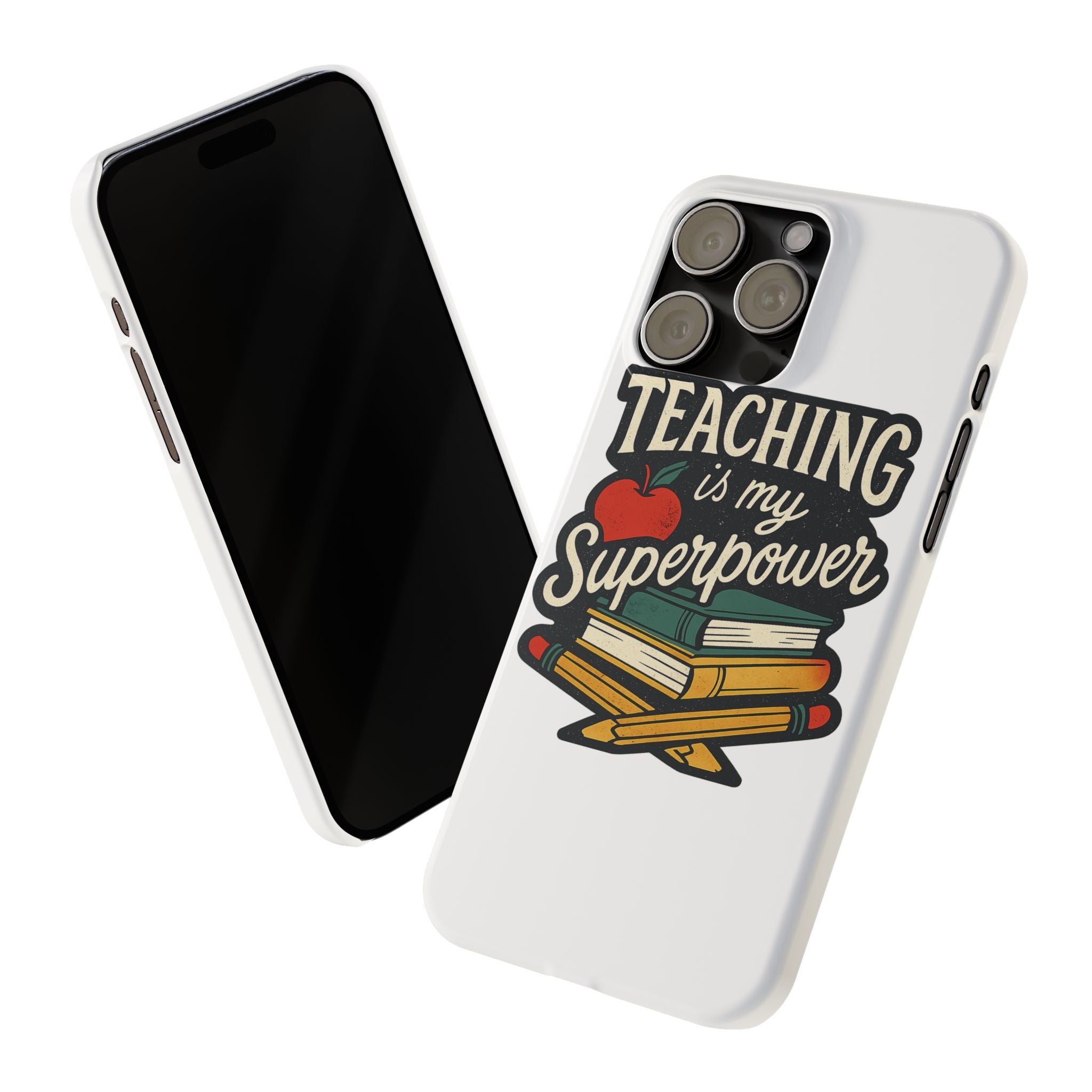 Teaching is My Superpower Phone Case Teacher Gift Appreciation Educator Hero Apple Books Chalk Classroom Decor