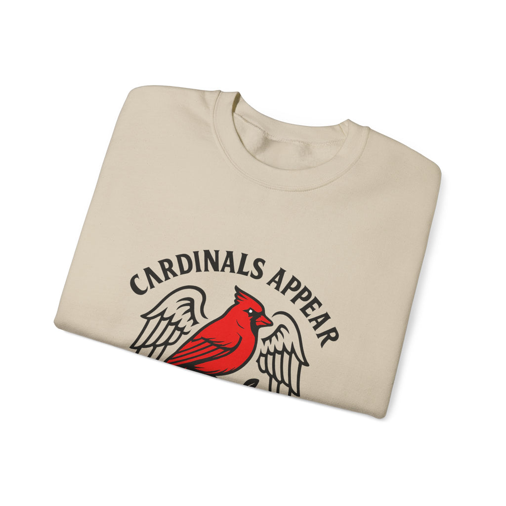 Cardinal Memorial Sweatshirt, Cardinals Appear When Angels Are Near, Sympathy Gift Loss of Loved One, Remembrance Comfort Shirt