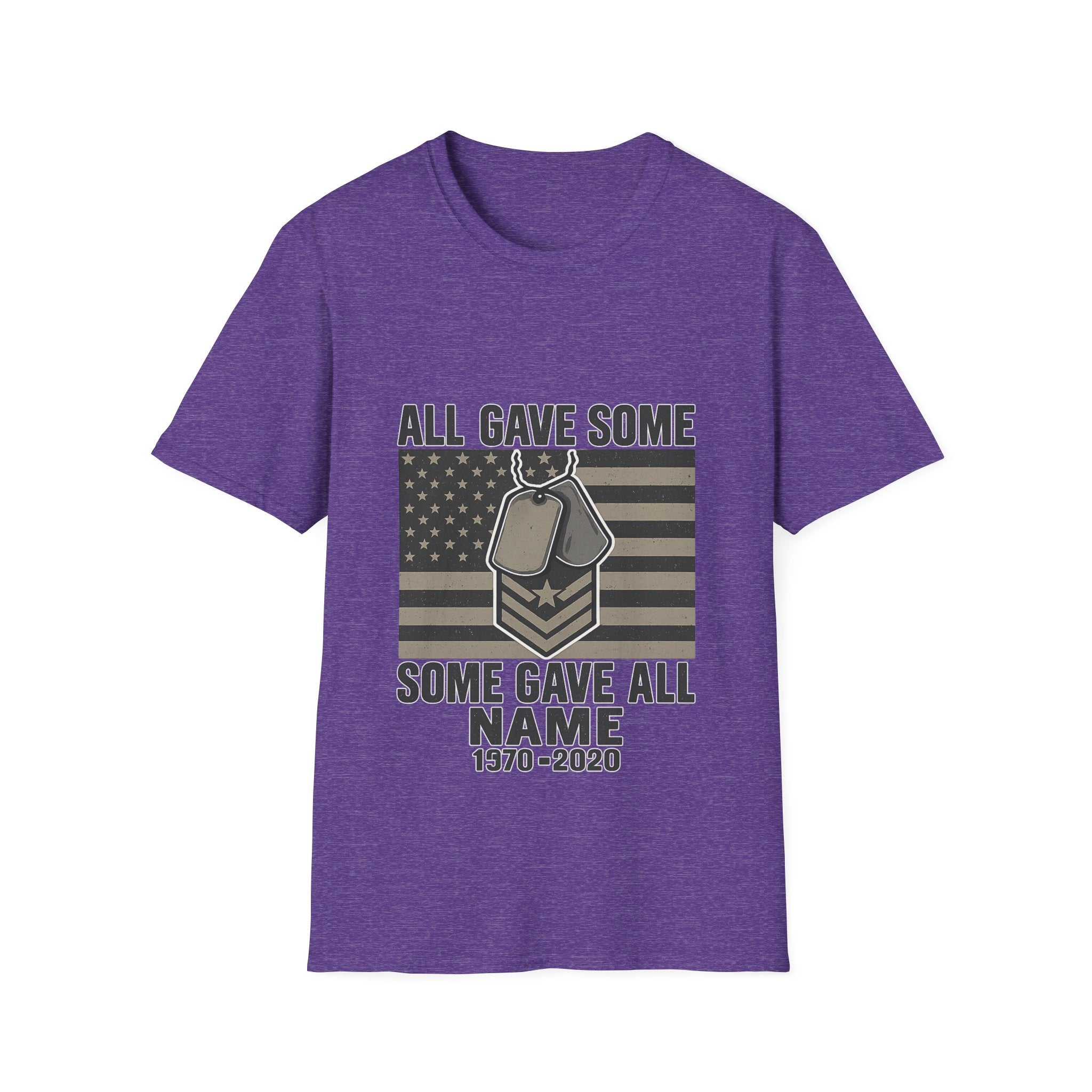 Custom Veteran Shirt | All Gave Some Some Gave All | Personalized Veterans Day Gift | Military Family Pride Tshirt with Name & Dates