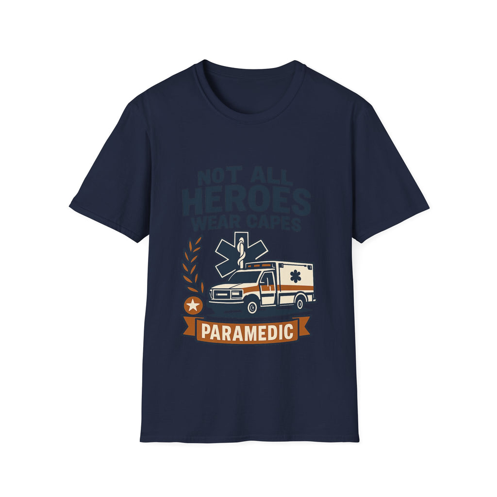 Not All Heroes Wear Capes Paramedic Shirt, EMS Appreciation Gift, Star of Life EMT Tshirt, Ambulance Driver Hero Shirt