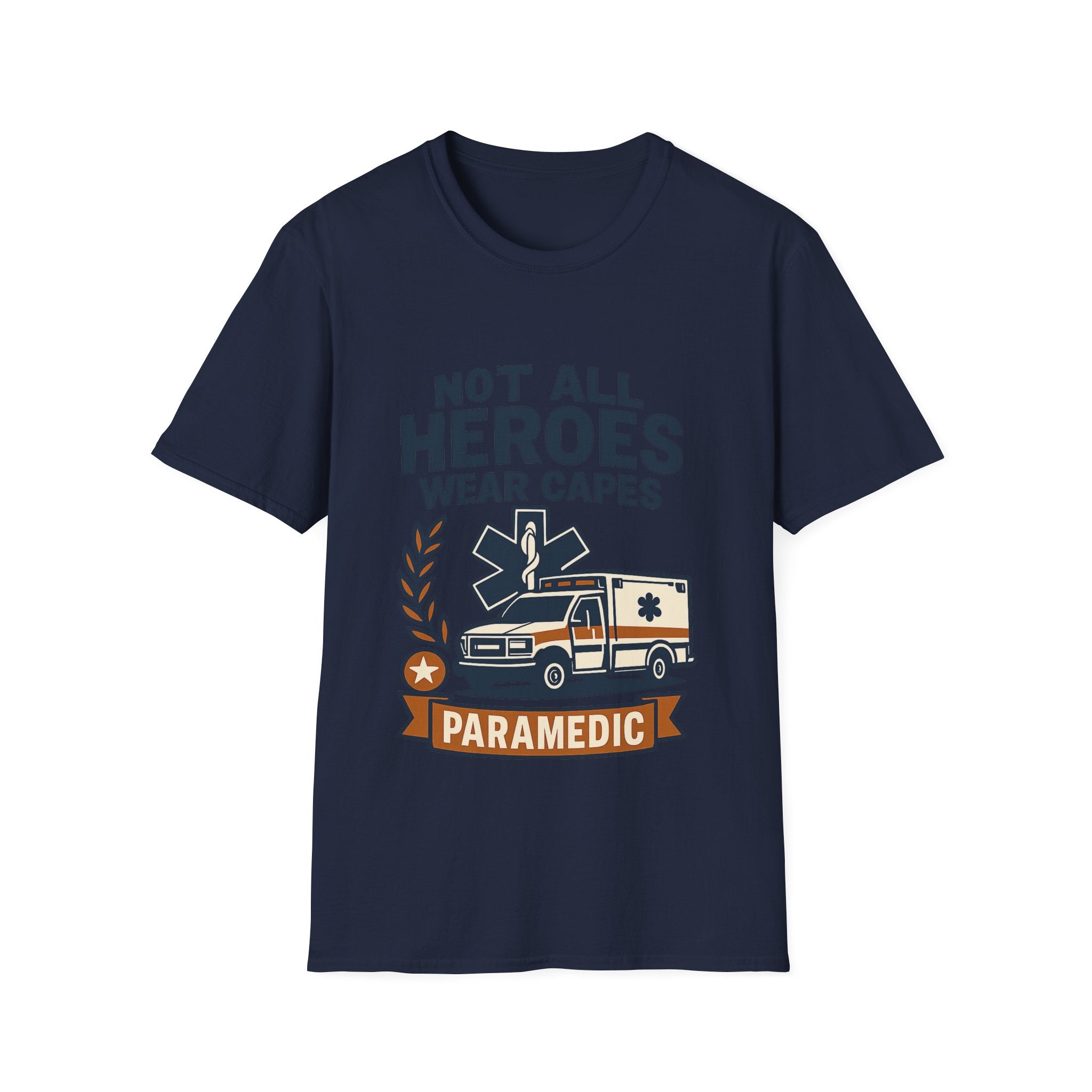 Not All Heroes Wear Capes Paramedic Shirt, EMS Appreciation Gift, Star of Life EMT Tshirt, Ambulance Driver Hero Shirt