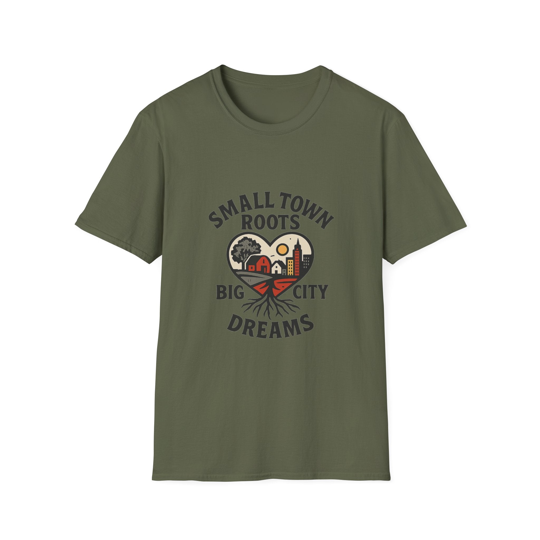 Small Town Roots Big City Dreams Shirt, Hometown Pride Tshirt, Small Town Girl Gift, Nostalgic Country Roots Tee, Moving Away Gift