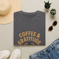 Coffee & Gratitude Shirt, Mindful Living Tee, Self Care Gift for Women, Positive Vibes T-Shirt, Grateful Heart Appreciation Top