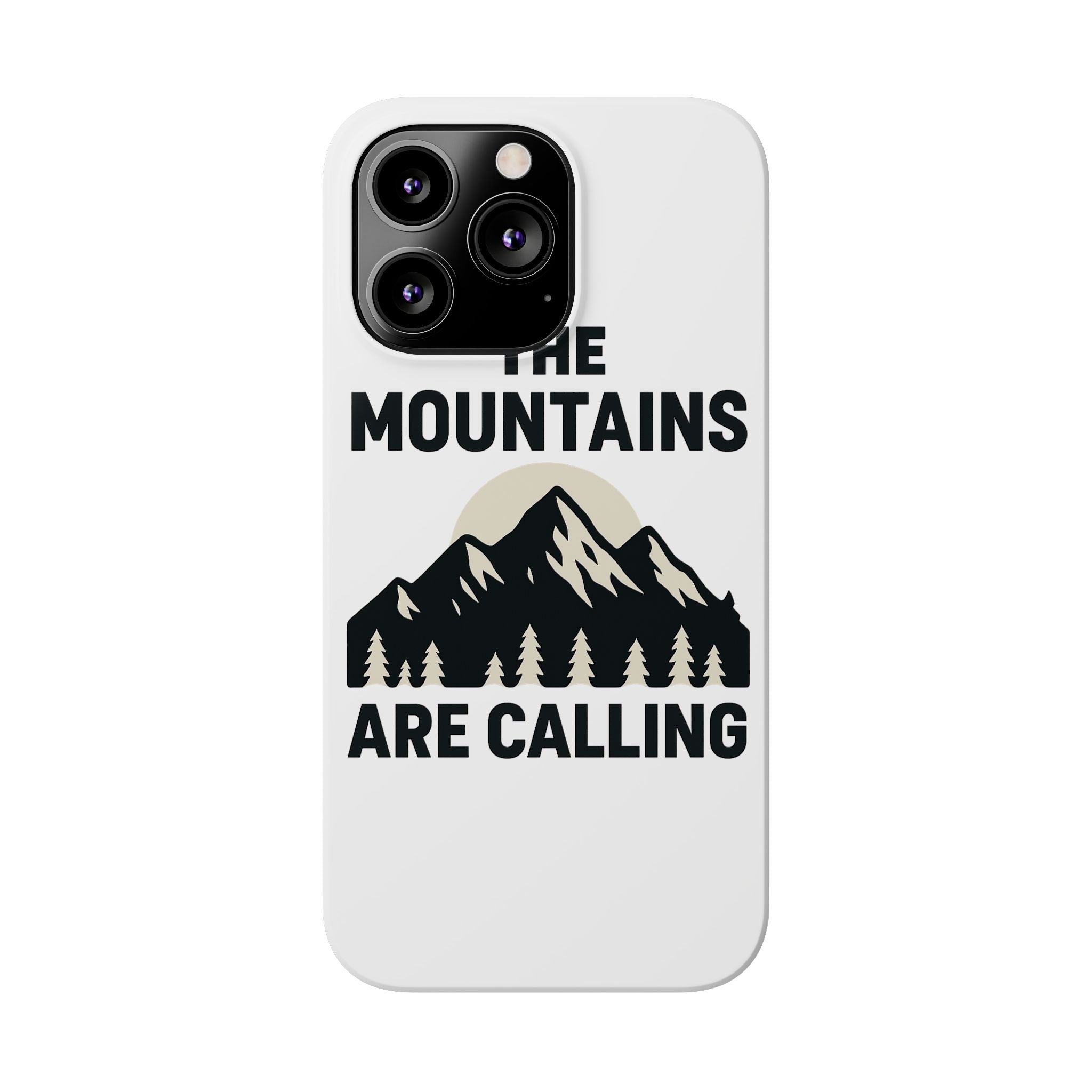 Mountains Are Calling Phone Case, Minimalist Mountain Range Silhouette, Nature Lover Gift, Hiker Adventure Outdoor Enthusiast