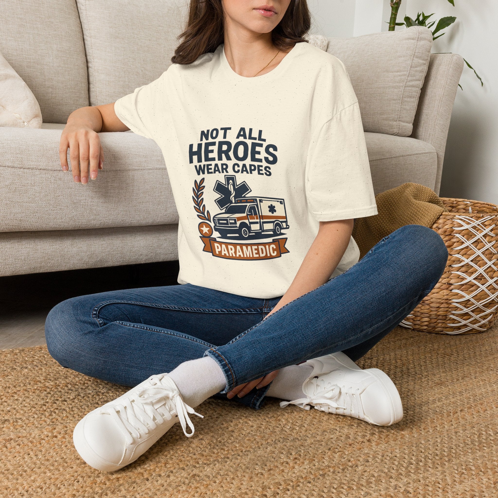 Not All Heroes Wear Capes Paramedic Shirt, EMS Appreciation Gift, Star of Life EMT Tshirt, Ambulance Driver Hero Shirt