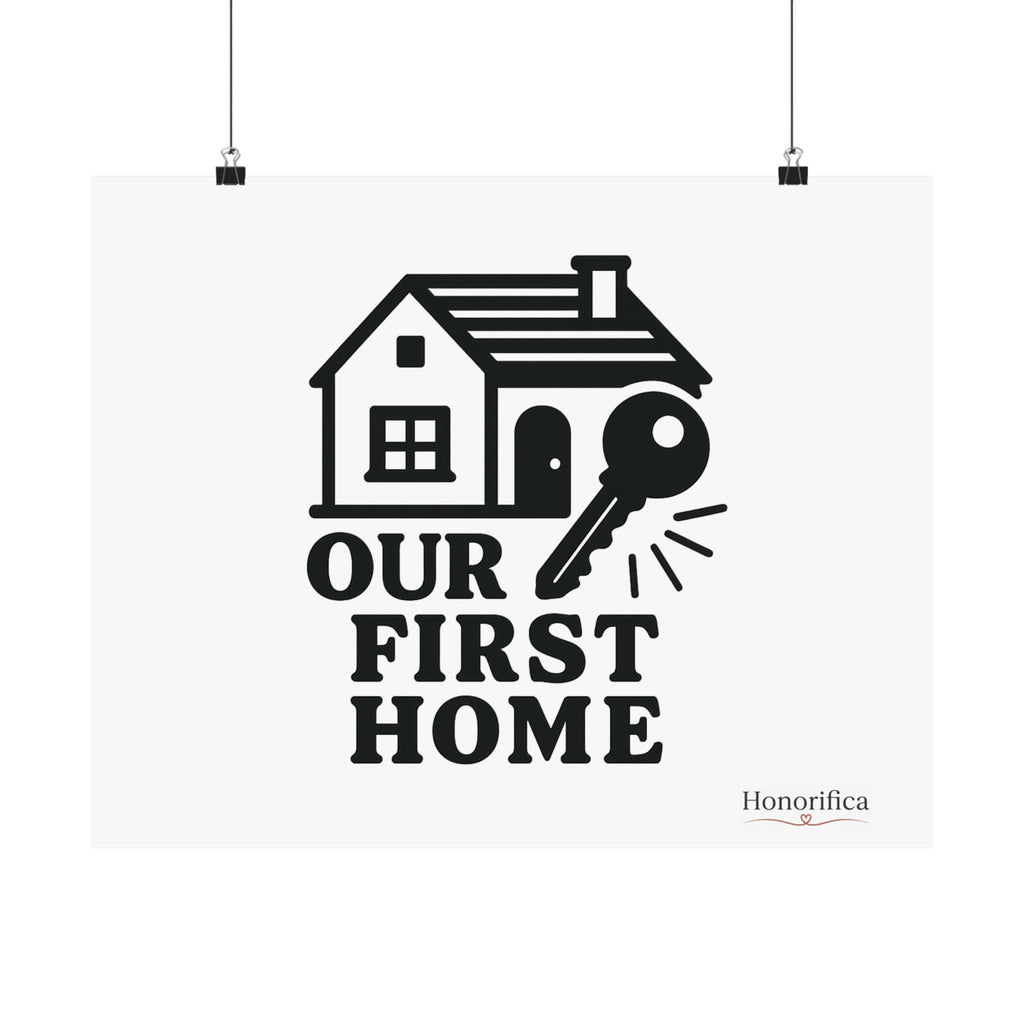 First Home Poster, Our First Home Gift, Housewarming Gift New Homeowner, First Time Home Buyer Gift, New House Decor Milestone