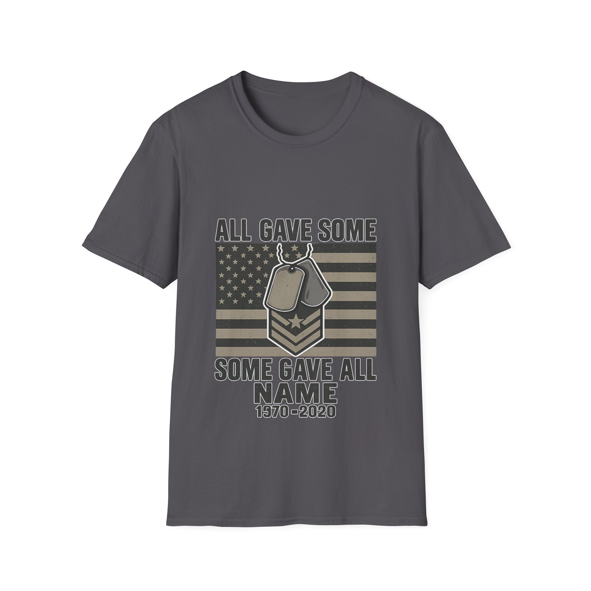 Custom Veteran Shirt | All Gave Some Some Gave All | Personalized Veterans Day Gift | Military Family Pride Tshirt with Name & Dates
