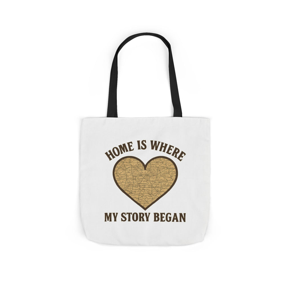 Home Is Where My Story Began Tote Bag Vintage Map Hometown Gift Moving Away Graduation Nostalgia Roots Pride Canvas Bag