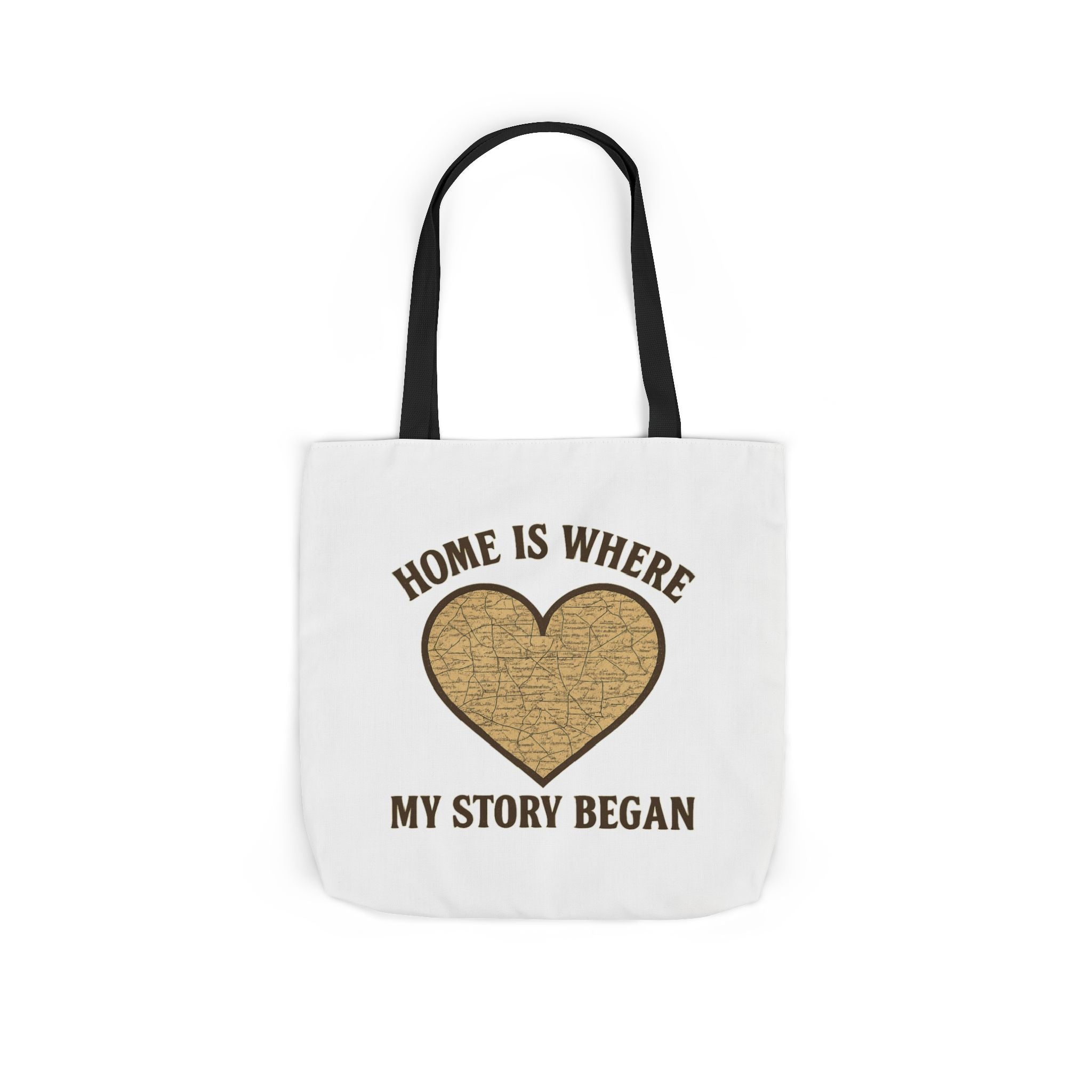 Home Is Where My Story Began Tote Bag Vintage Map Hometown Gift Moving Away Graduation Nostalgia Roots Pride Canvas Bag