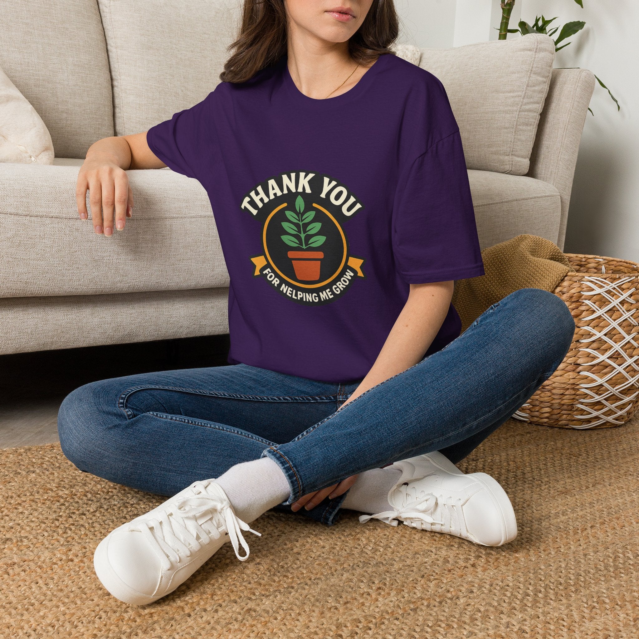 Thank You for Helping Me Grow Teacher Appreciation Shirt Plant Lady Gift Teacher Week Tee Mentor Gift End of Year Teacher Gift