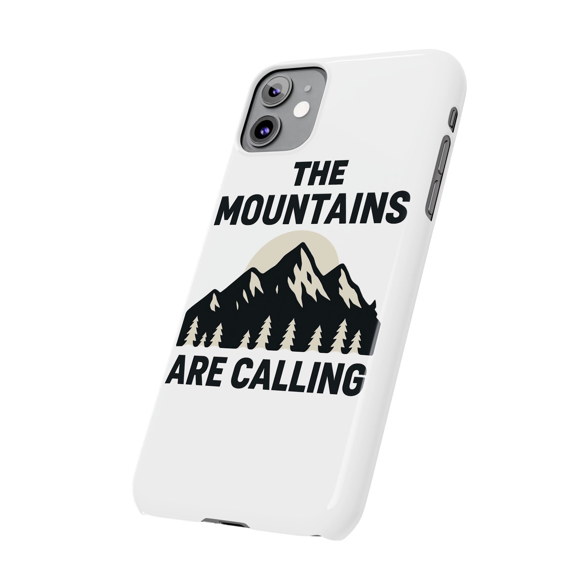 Mountains Are Calling Phone Case, Minimalist Mountain Range Silhouette, Nature Lover Gift, Hiker Adventure Outdoor Enthusiast