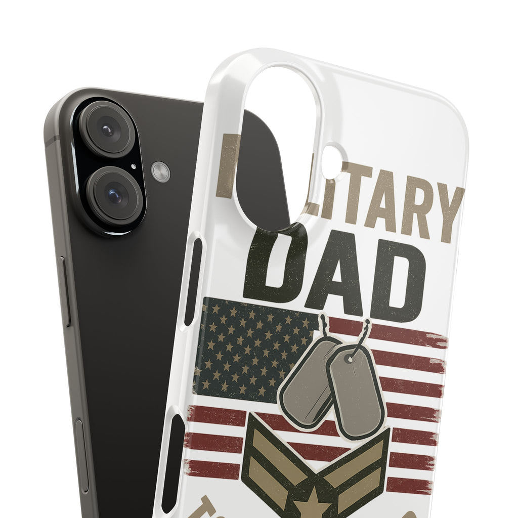 Military Dad Phone Case, Toughest Job Gift for Father of Soldier, Army Navy Marine Air Force Gift, Patriotic Phone Armor