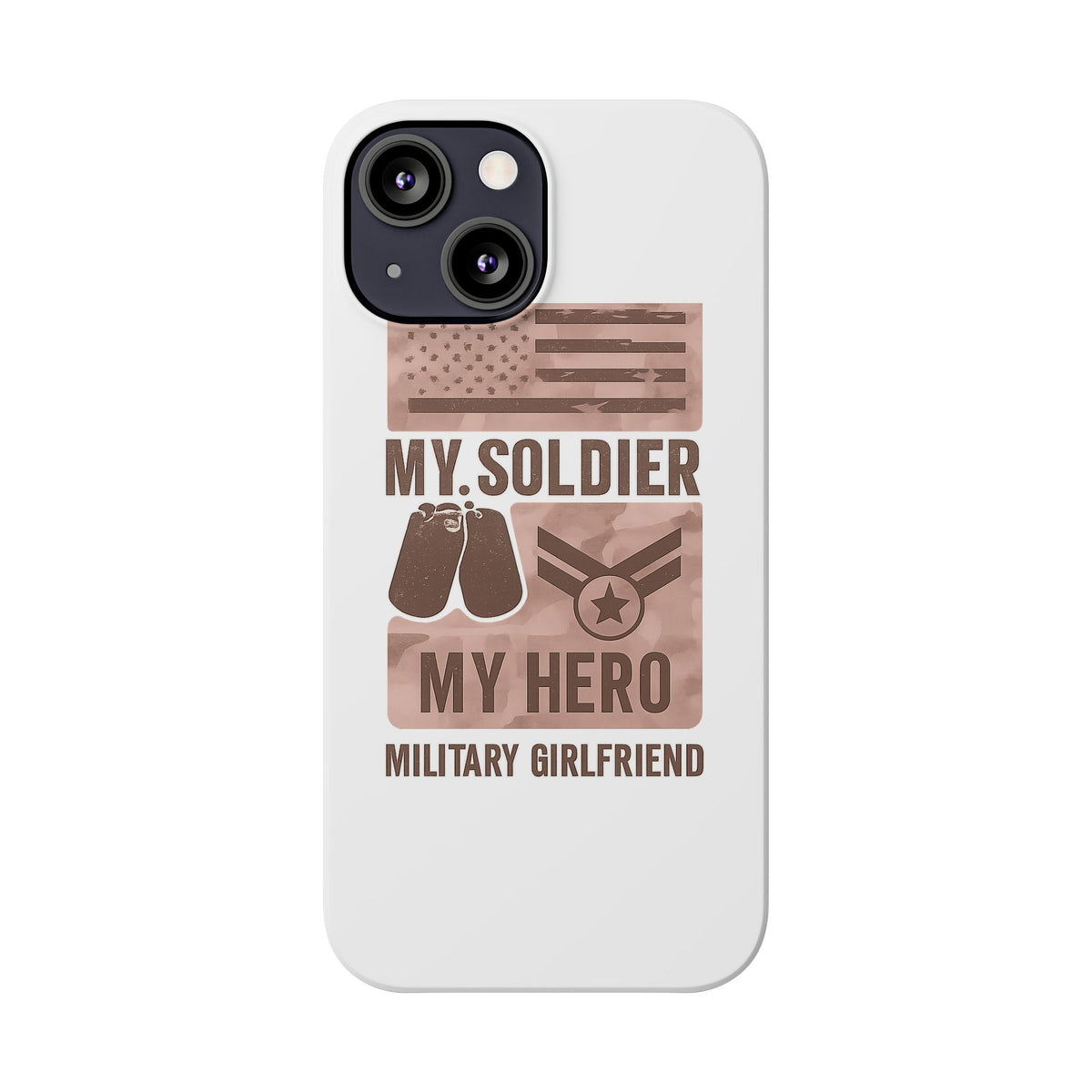Military Girlfriend Phone Case Rose Gold Camouflage My Soldier My Hero Gift for Army Navy Air Force Girlfriend