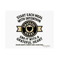 Grateful Heart Daily Affirmations Placemat Poster, Gratitude Prompts Mindful Eating, Thanksgiving Table Decor, Wellness Gift