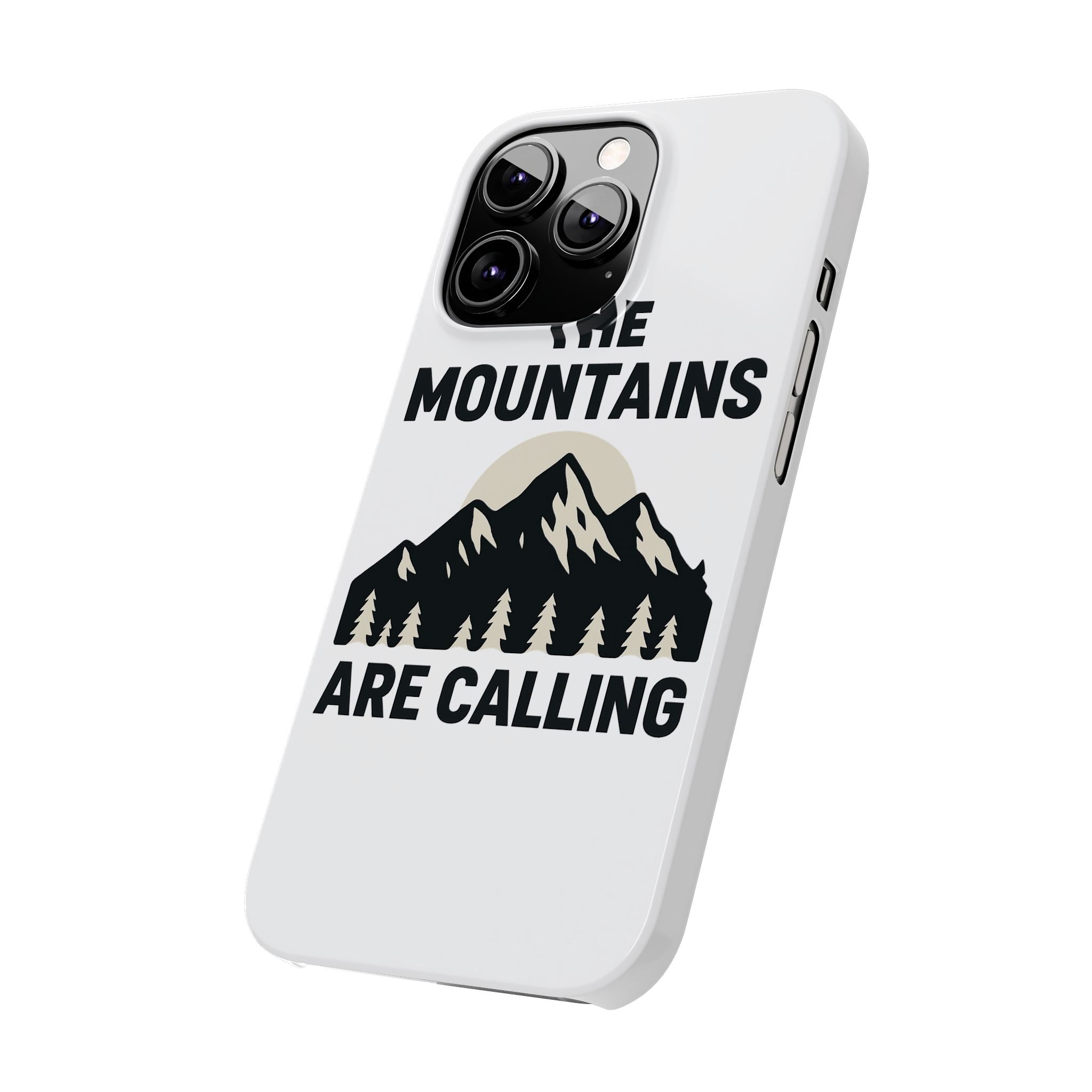 Mountains Are Calling Phone Case, Minimalist Mountain Range Silhouette, Nature Lover Gift, Hiker Adventure Outdoor Enthusiast