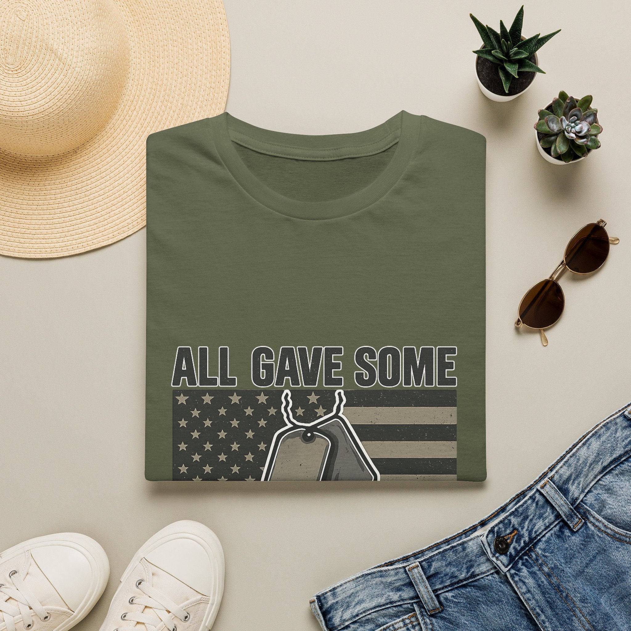 Custom Veteran Shirt | All Gave Some Some Gave All | Personalized Veterans Day Gift | Military Family Pride Tshirt with Name & Dates