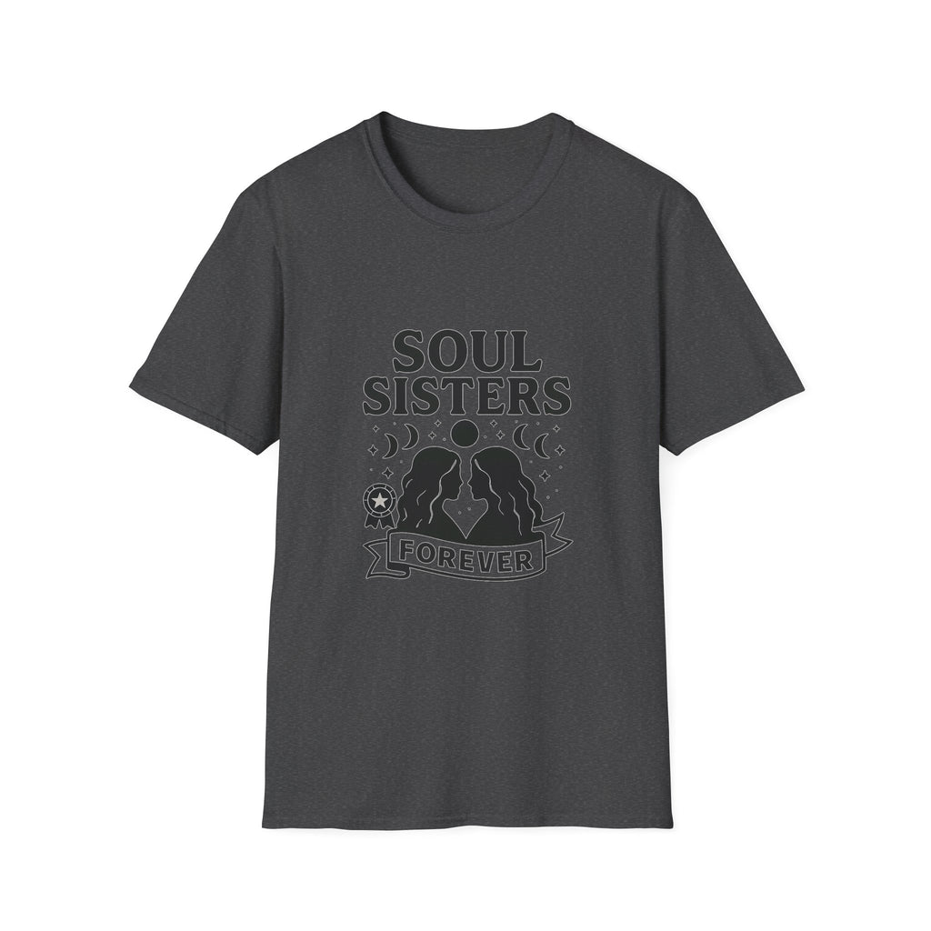 Soul Sisters Forever Matching T-Shirts, Best Friend Shirts, Celestial Moon Phase Tees, BFF Gifts for Women, Soulmate Friendship