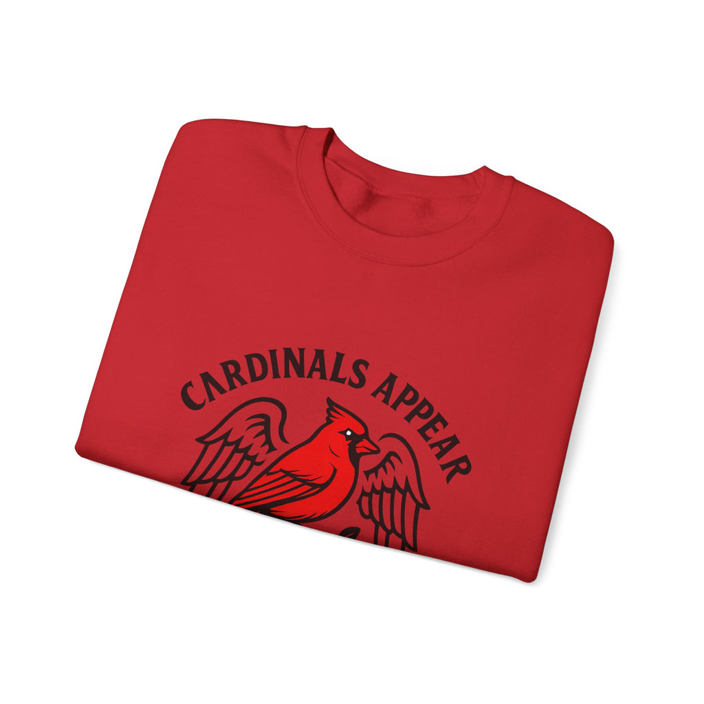 Cardinal Memorial Sweatshirt, Cardinals Appear When Angels Are Near, Sympathy Gift Loss of Loved One, Remembrance Comfort Shirt