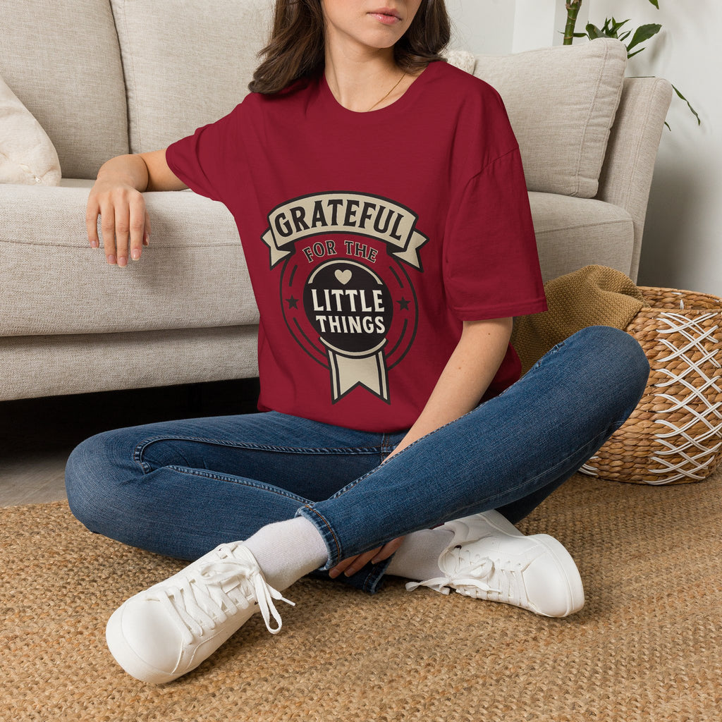 Grateful for the Little Things Shirt, Gratitude Tee, Faith Inspired Blessing T-Shirt, Thankful Everyday Appreciation Gift for Women