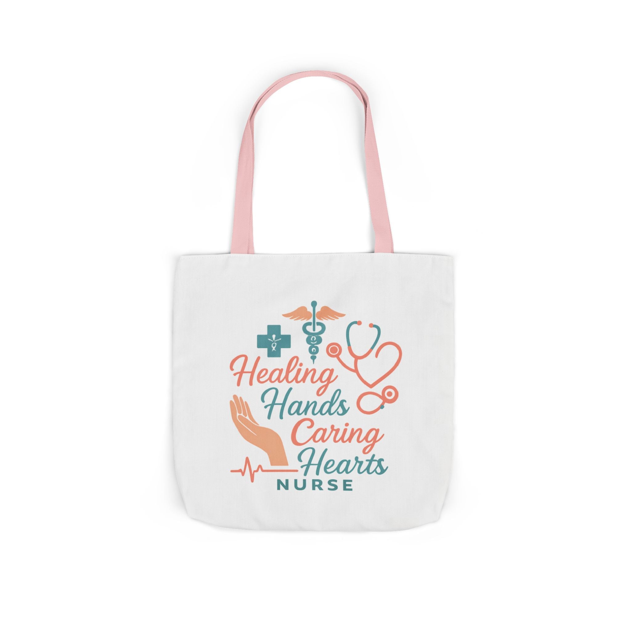 Nurse Appreciation Tote Bag Gift, Healing Hands Caring Hearts, Nurse Week Gift, Medical Tote Bag, RN Gift, Healthcare Worker