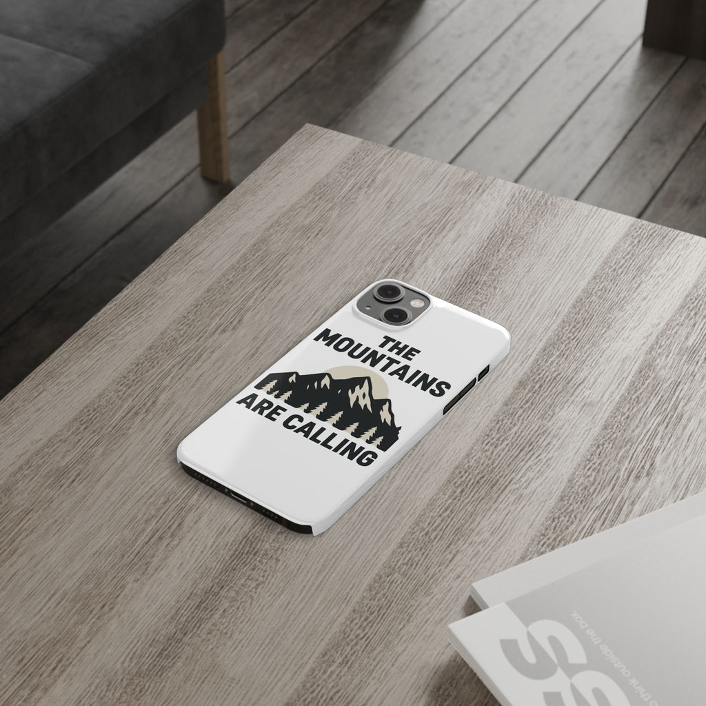 Mountains Are Calling Phone Case, Minimalist Mountain Range Silhouette, Nature Lover Gift, Hiker Adventure Outdoor Enthusiast